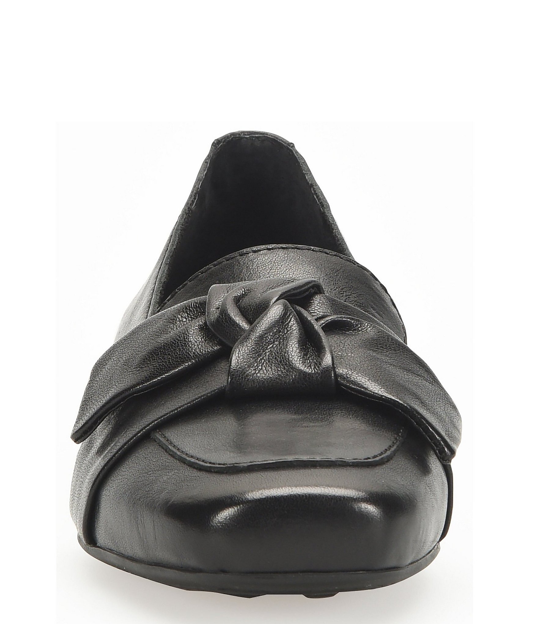Born Carrine Bow Detail Leather Slip On Loafers