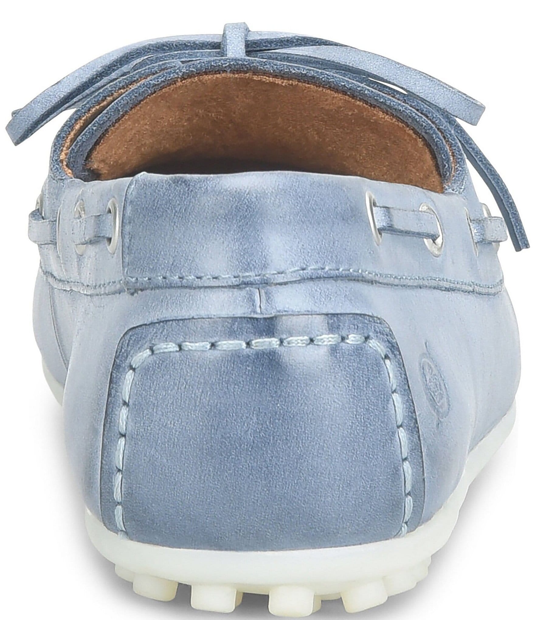 Born Faye Leather Deck Shoe Bow Detail Driving Mocs