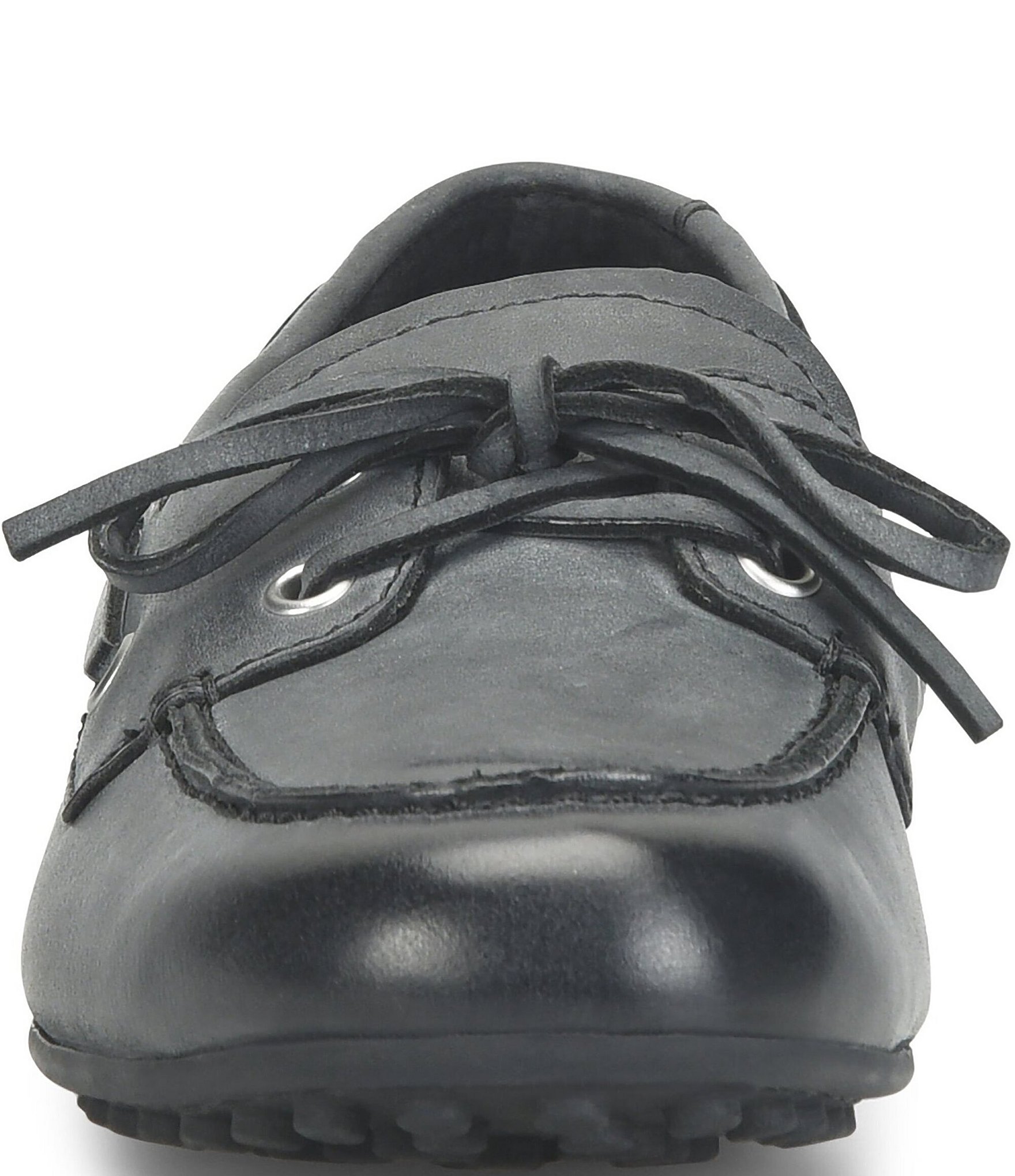 Born Faye Leather Deck Shoe Bow Detail Driving Mocs