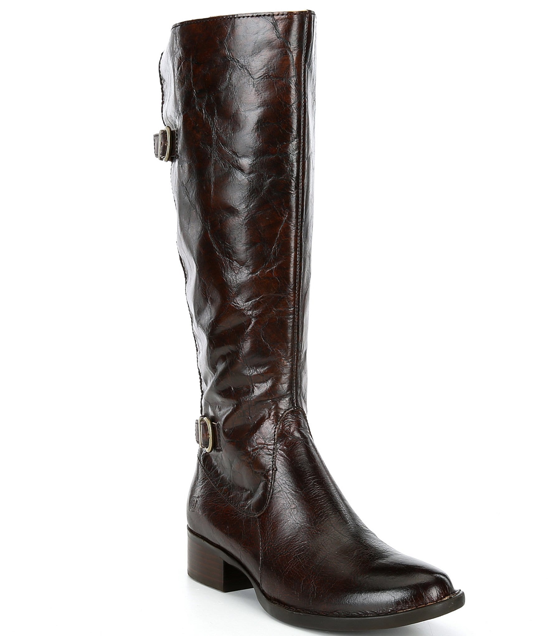 Born Gibb Leather Tall Riding Wide Calf Boots | Dillard's