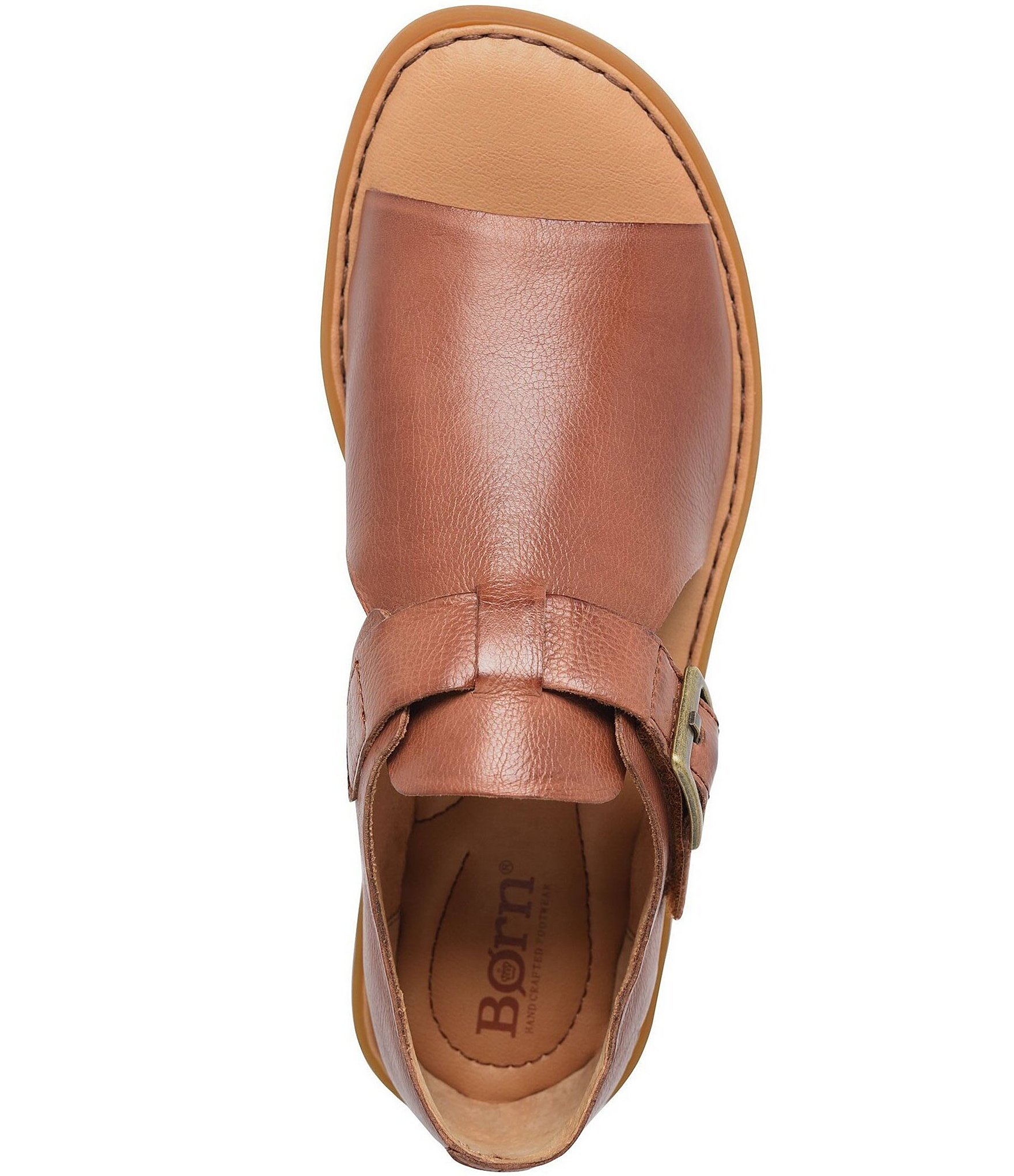 Born Ivey Leather Open Toe Flats