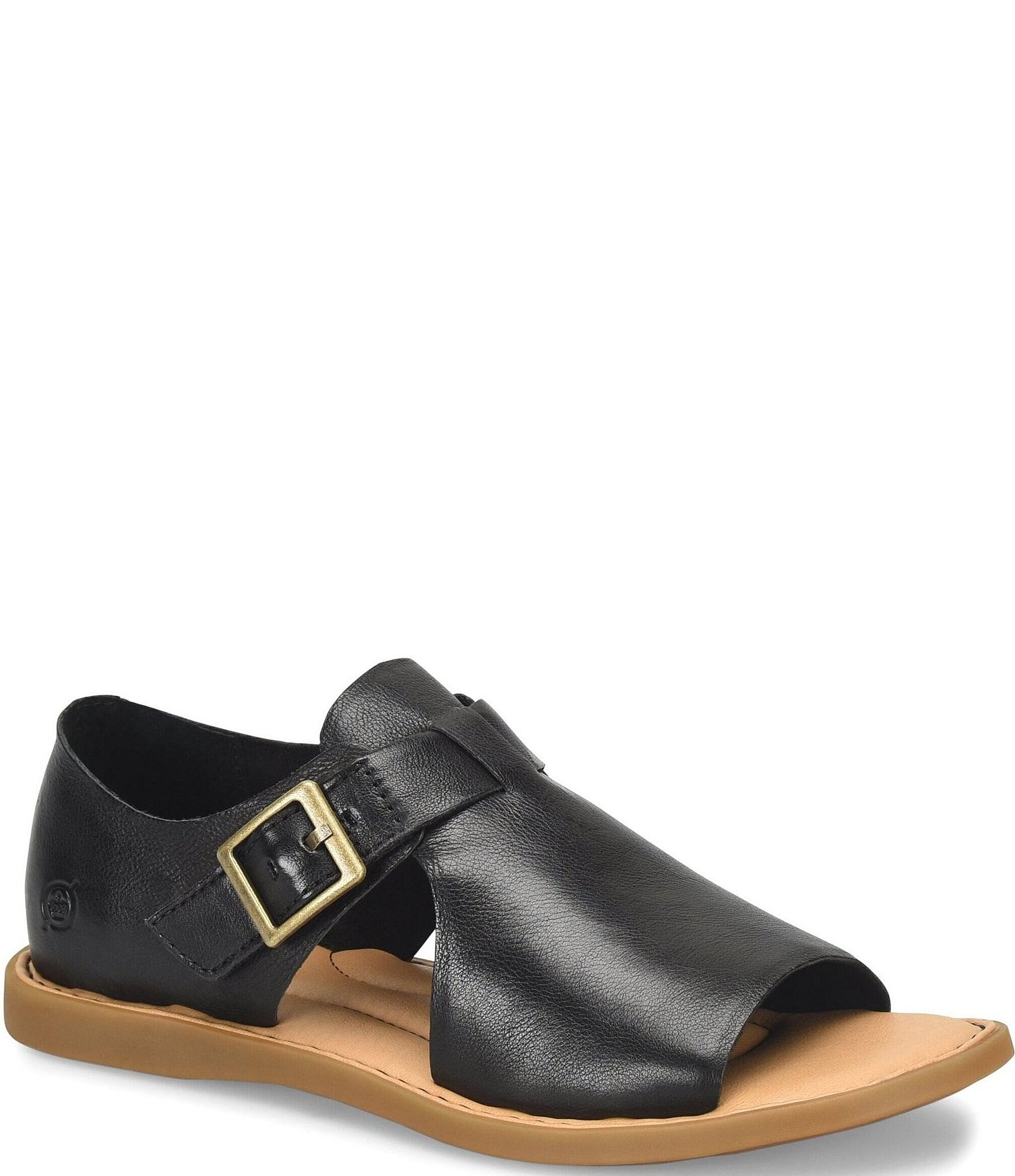 Born Ivey Leather Open Toe Flats