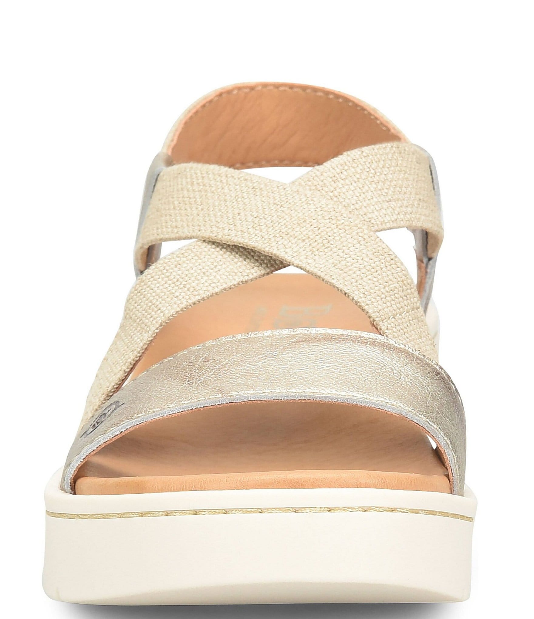 Born Kasady Leather Stretch Platform Wedge Sandals