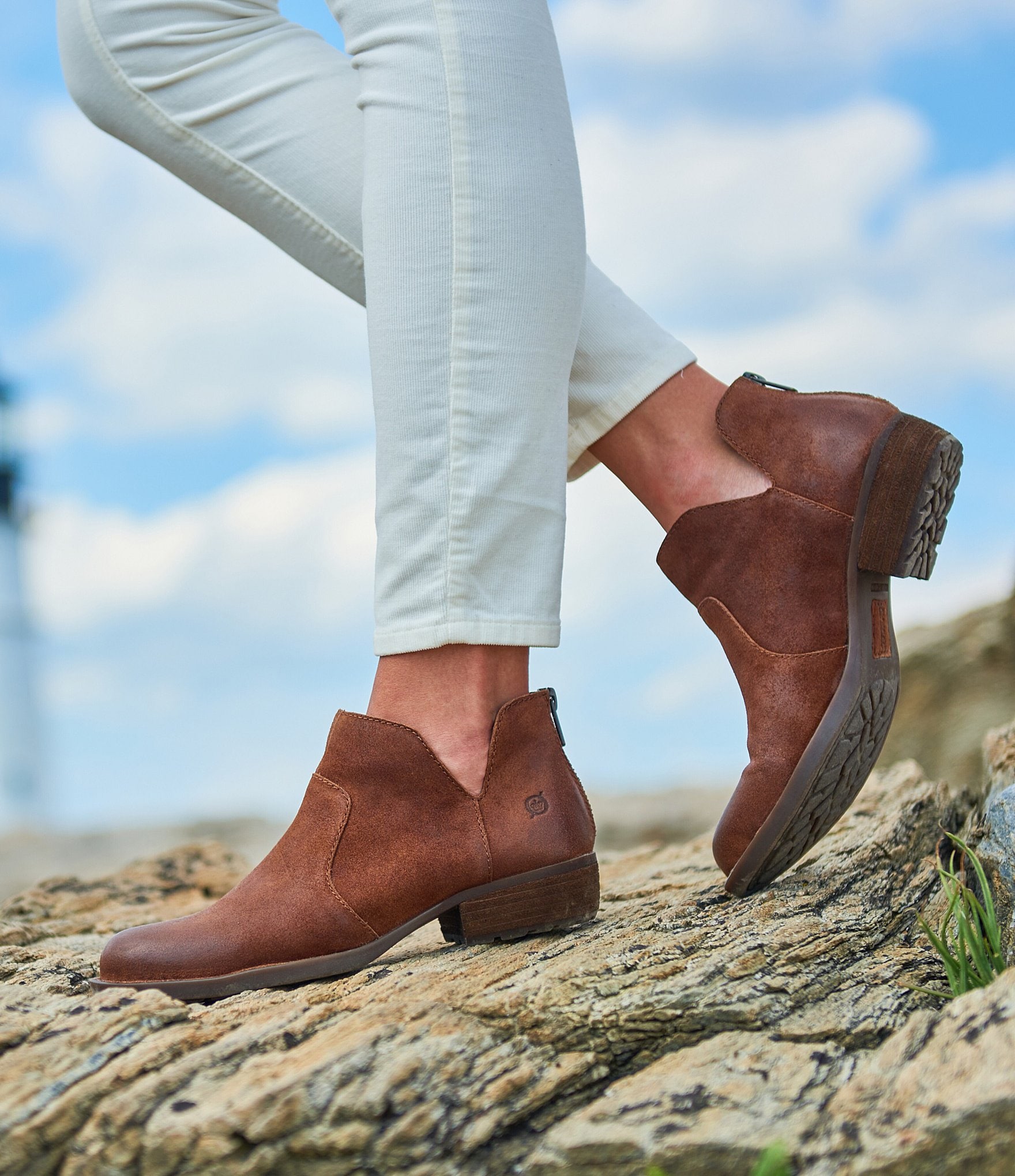 Born Kerri Distressed Suede Booties