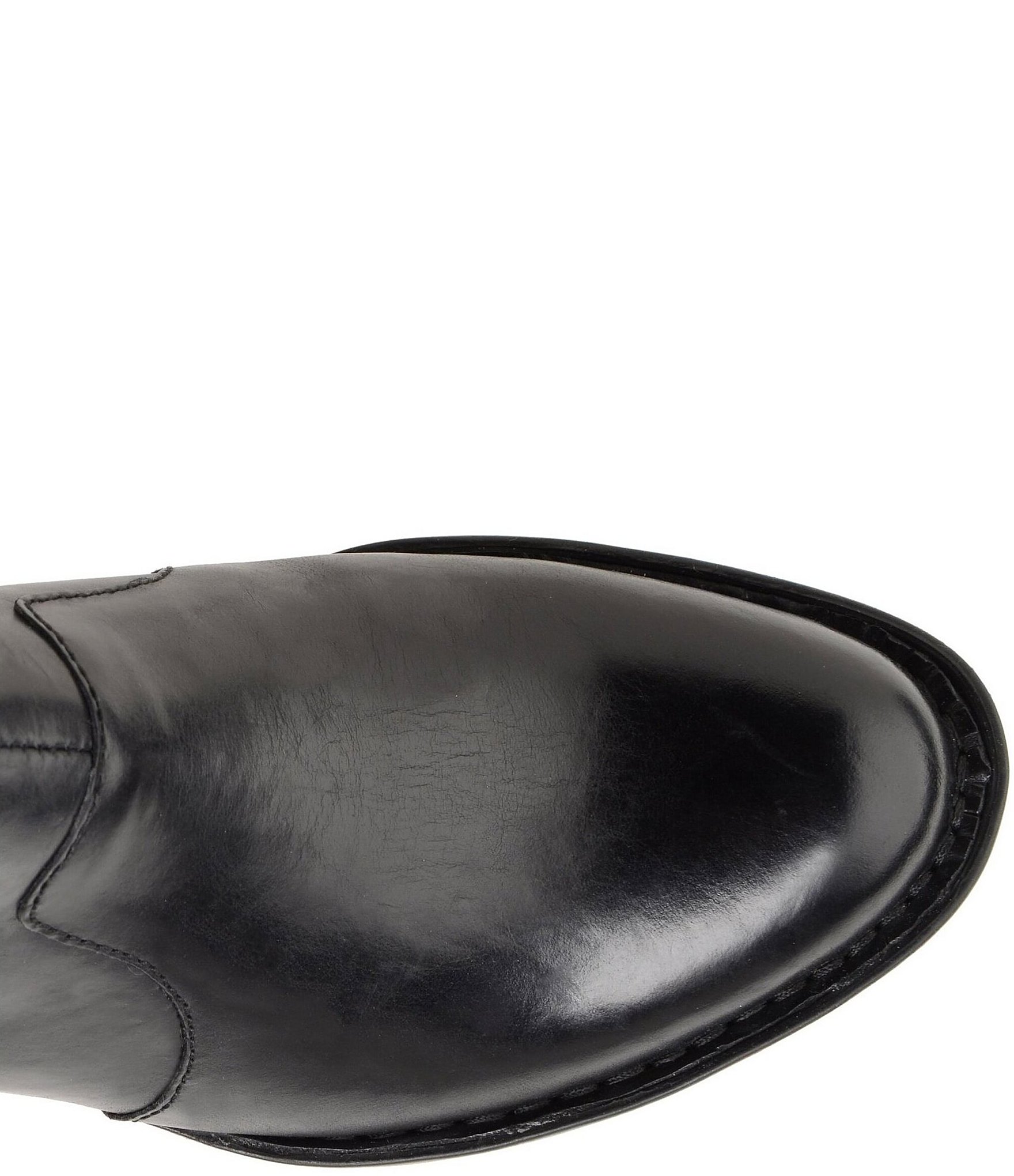 Born Kerri Leather Ankle Block Heel Booties