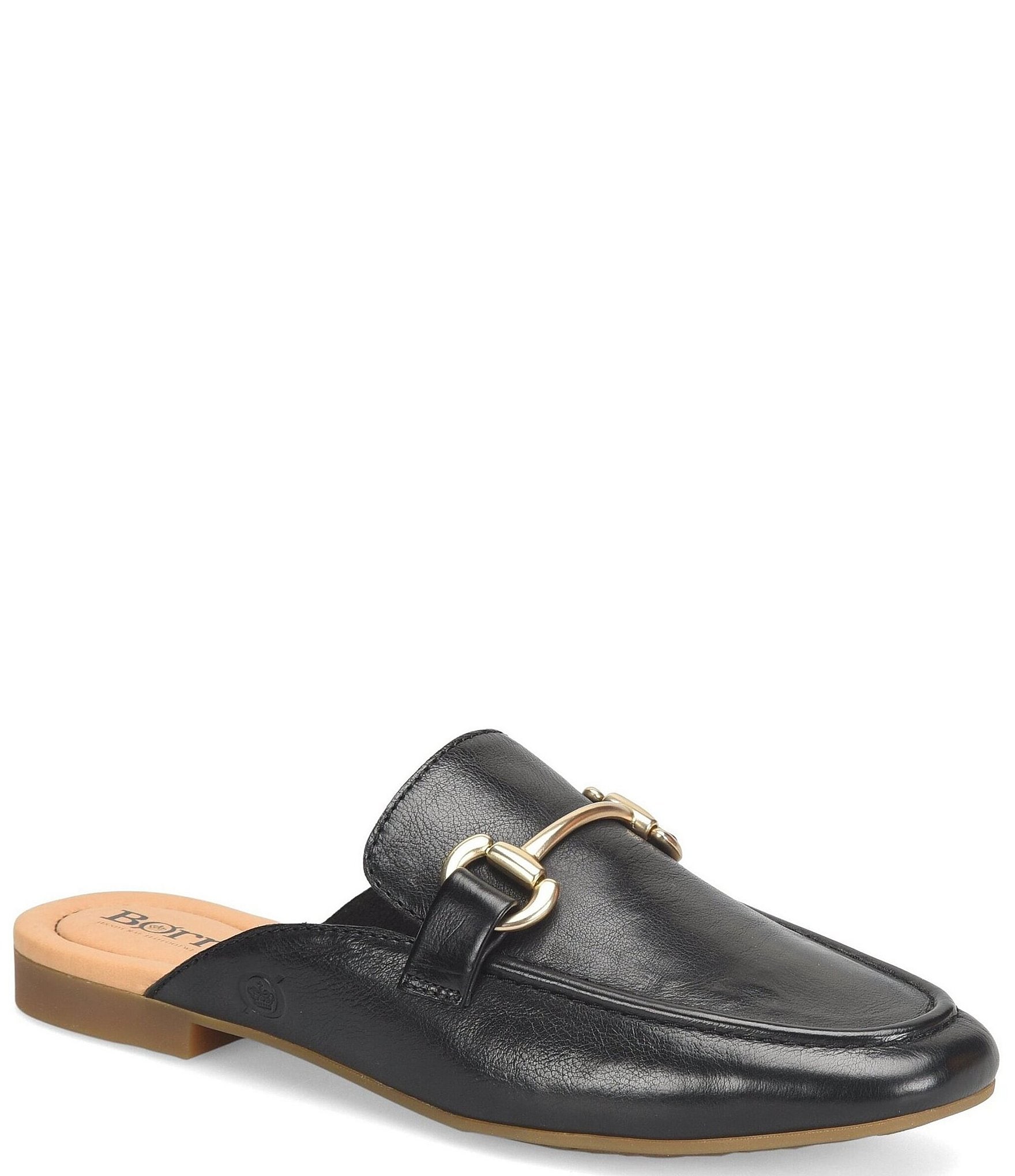 Born Lareina Leather Bit Buckle Mules | Dillard's