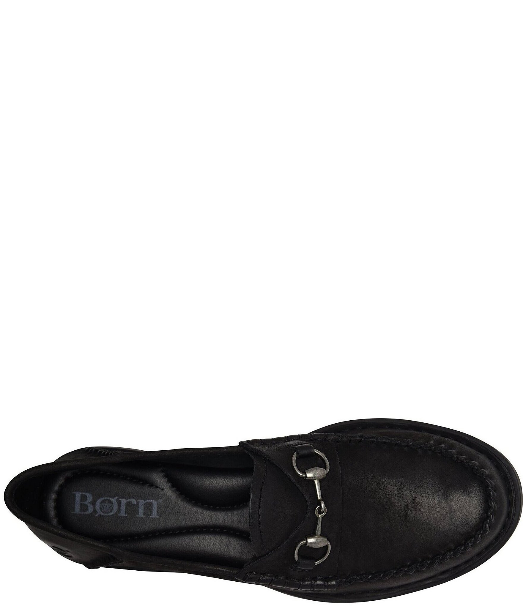 Born Margo Nubuck Bit Buckle Loafers