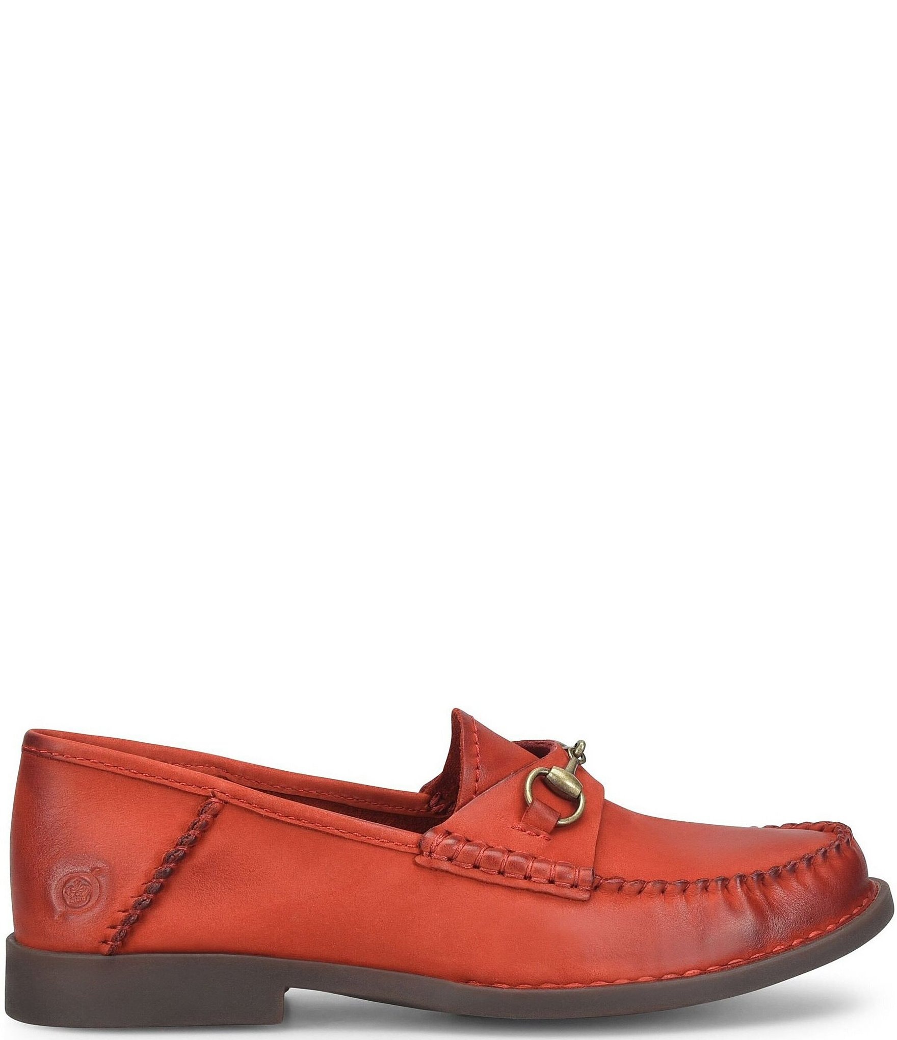 Born Margo Nubuck Bit Buckle Loafers