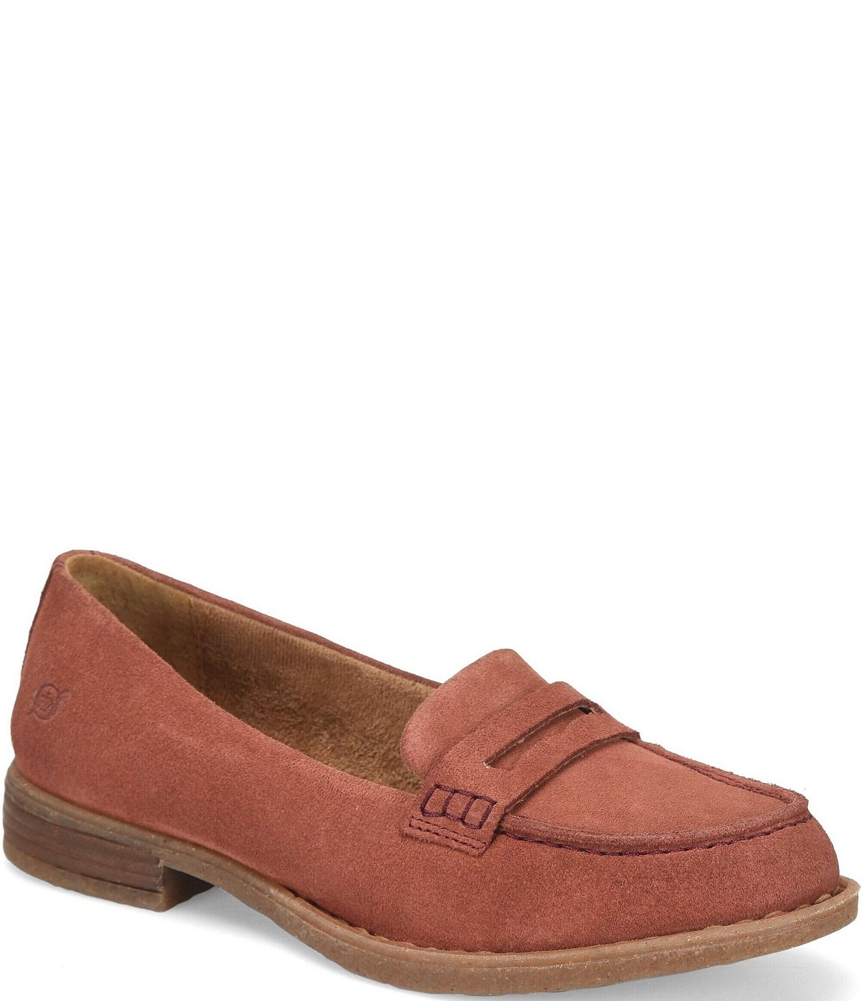 Born Marlo Nubuck Suede Penny Loafers | Dillard's