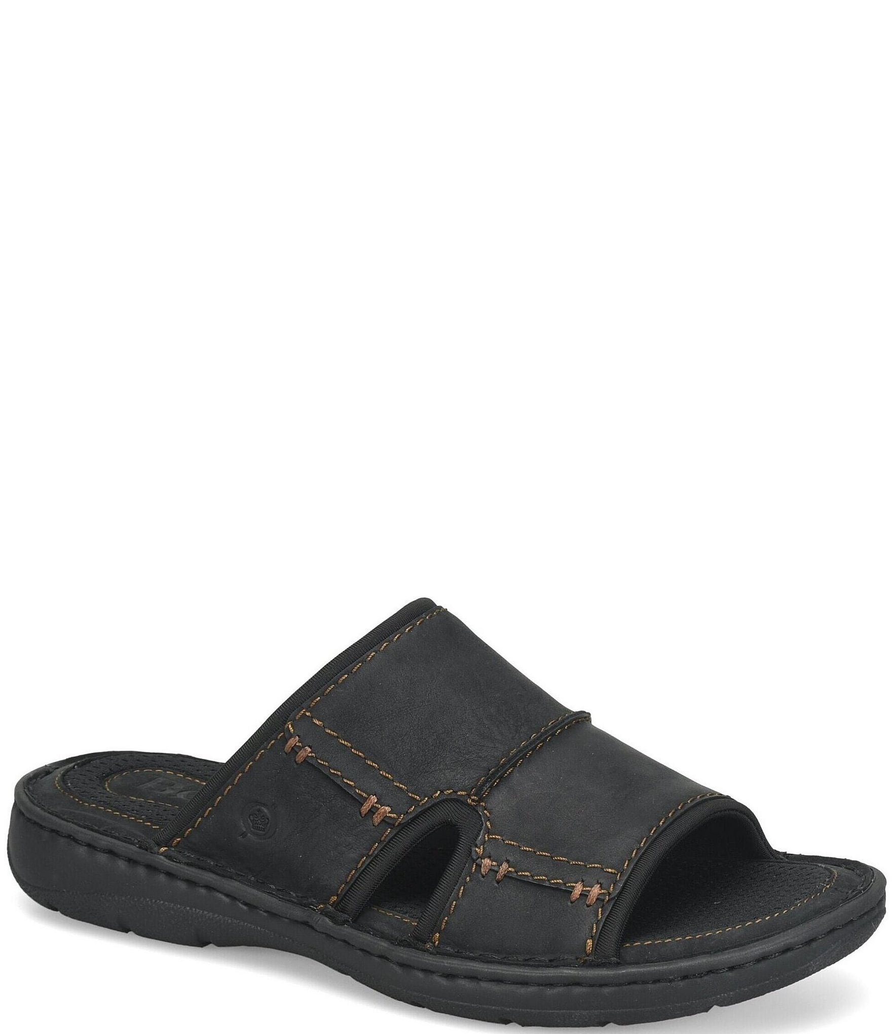 NWOT Men\'s Born Crown Black Leather Sandals Size 14/49 Amazon.com | CAMEL CROWN Men main image 2