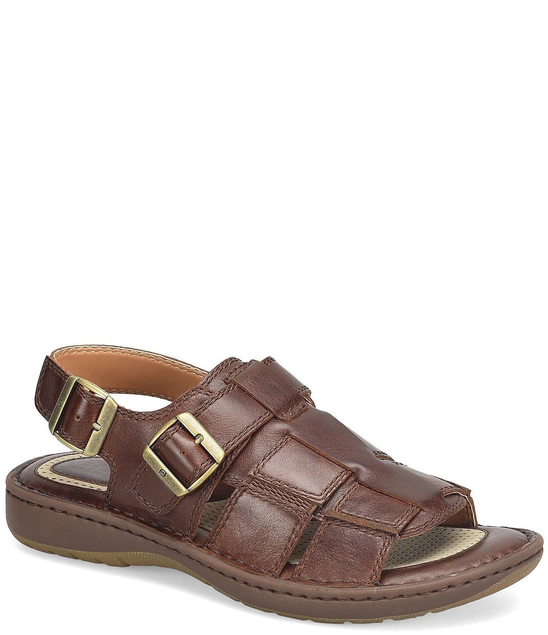 Born Men's Miguel Leather Fisherman Sandals | Dillard's