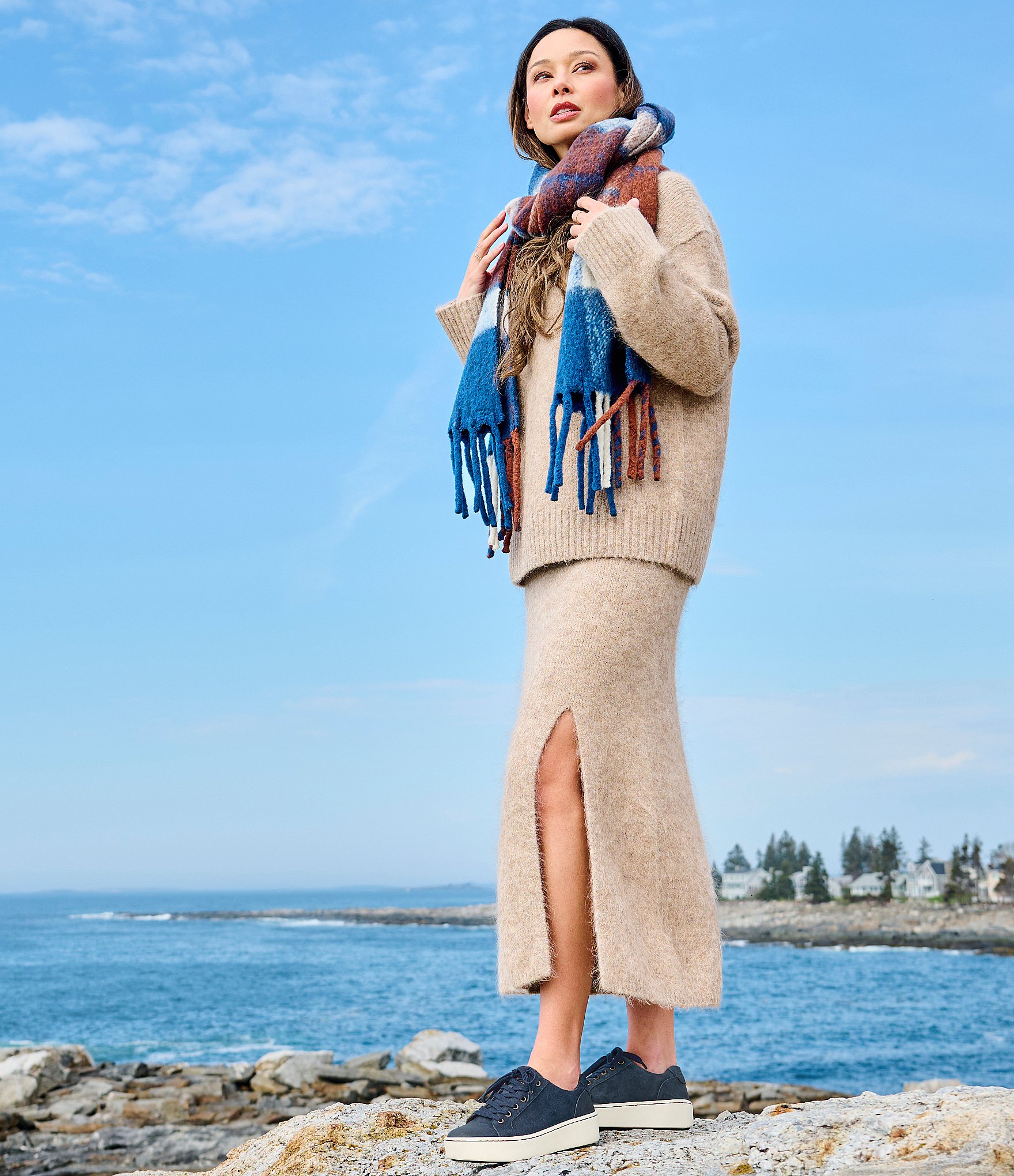 Born Mira Distressed Suede Platform Sneakers