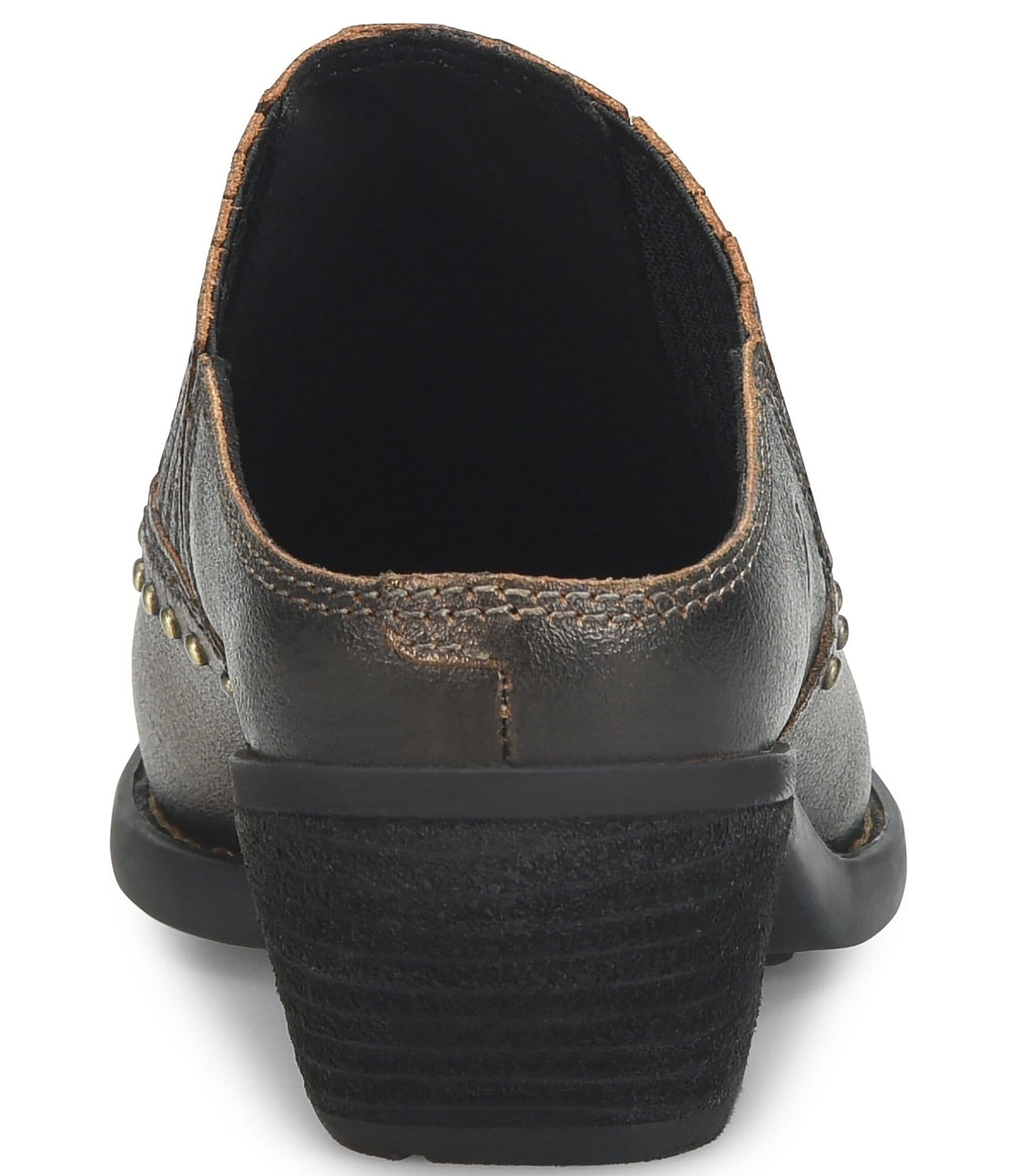 Born Monikah Metallic Leather Studded Western Shootie