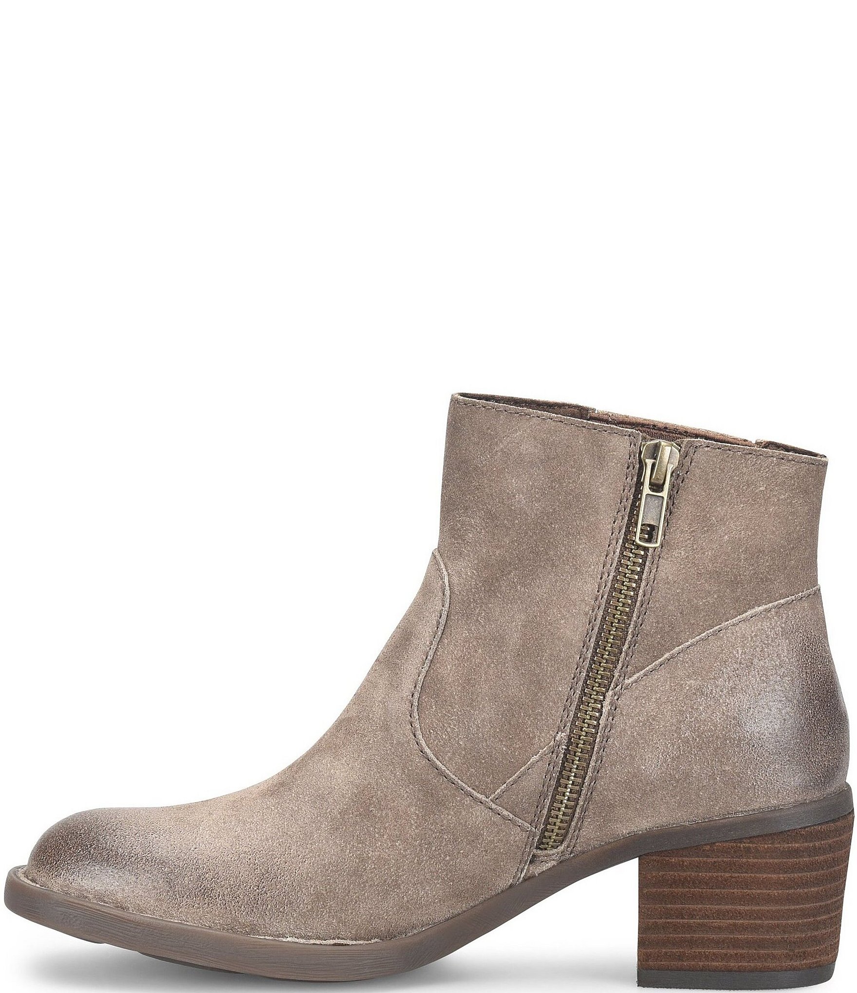 Born Rowan Distressed Suede Tassel Detail Ankle Booties