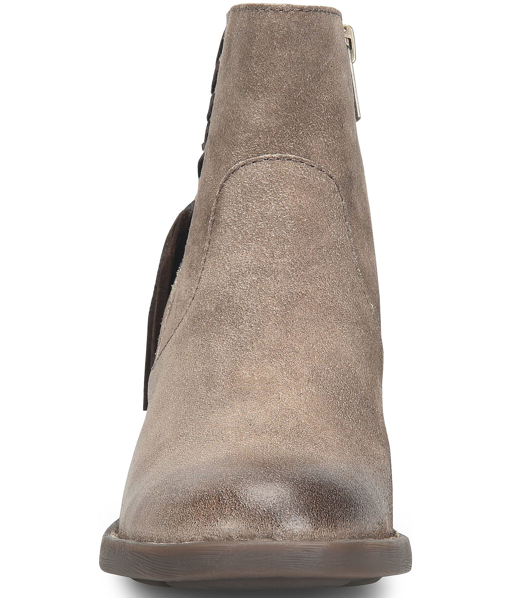 Born Rowan Distressed Suede Tassel Detail Ankle Booties