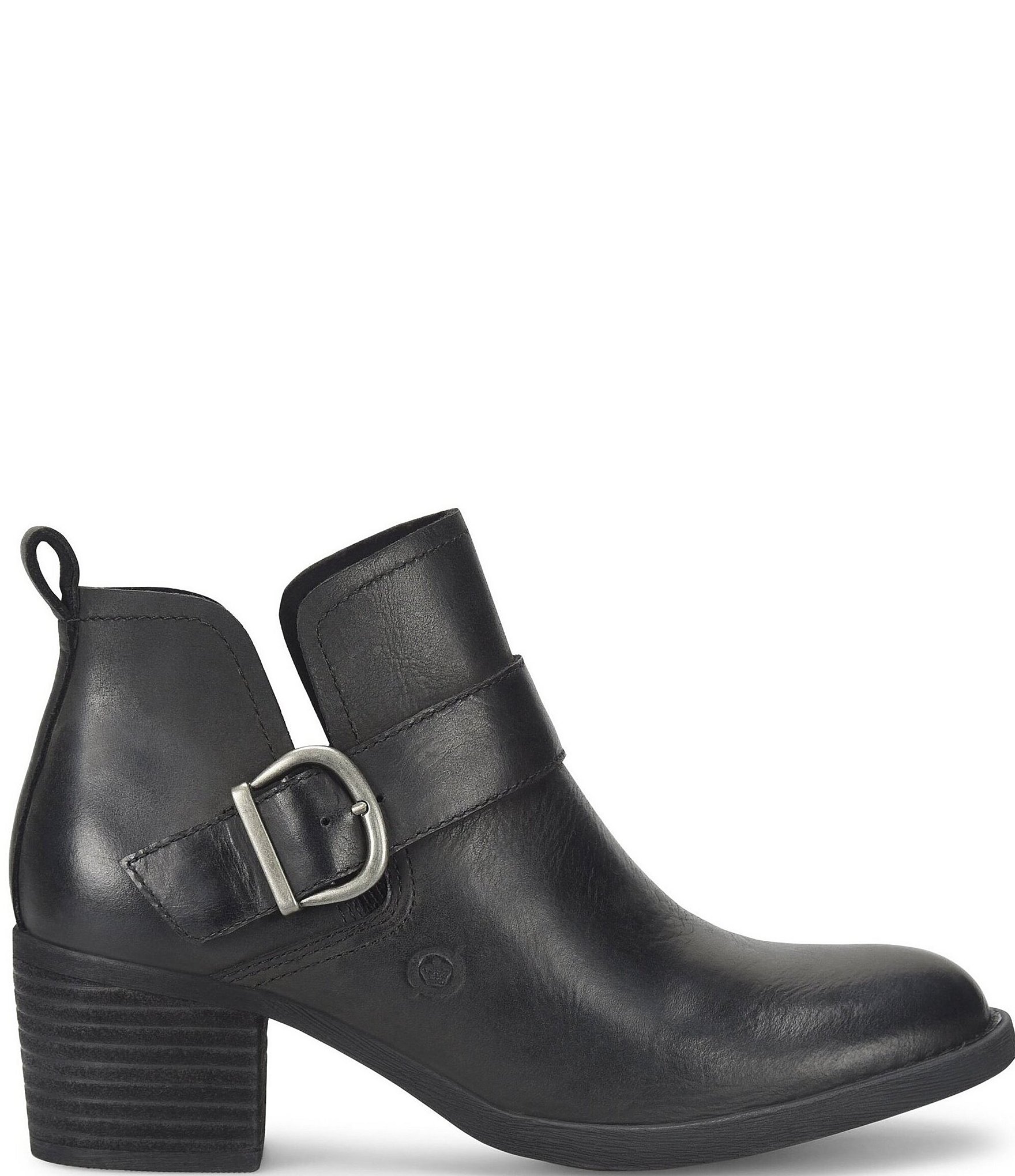 Born Royce Leather Buckle Strap Booties