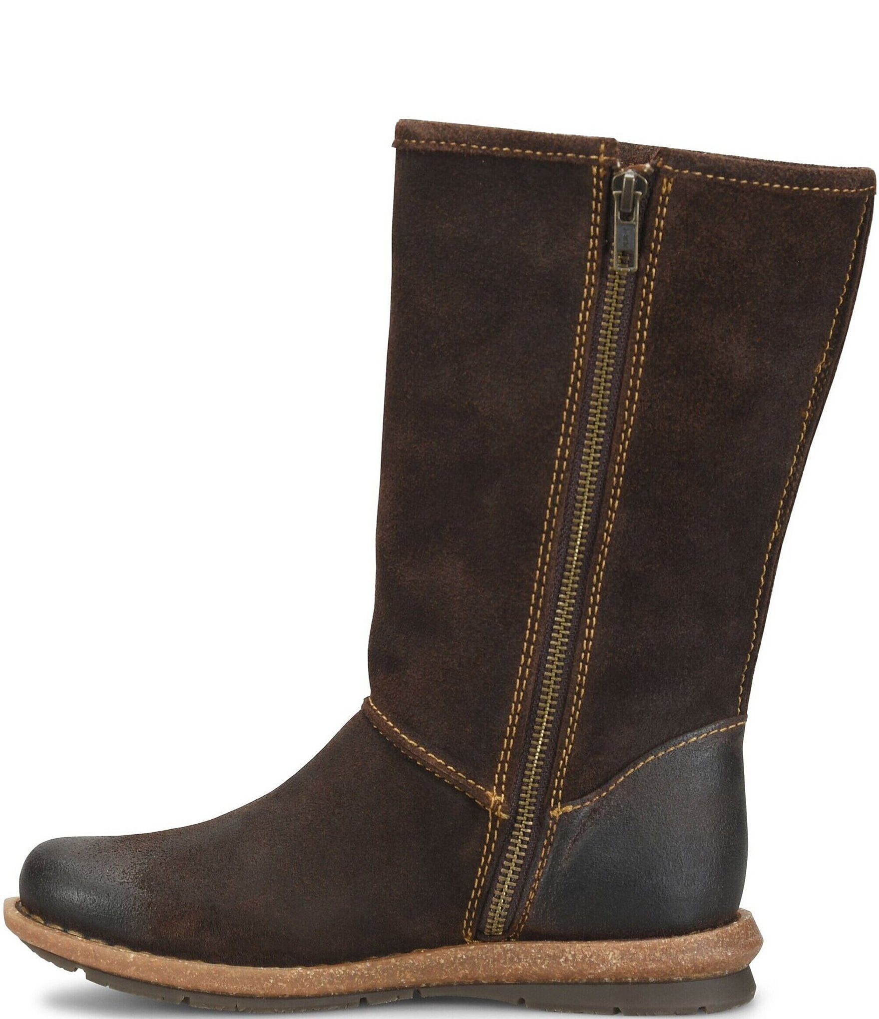 Born Salee Distressed Suede Mid Calf Boots