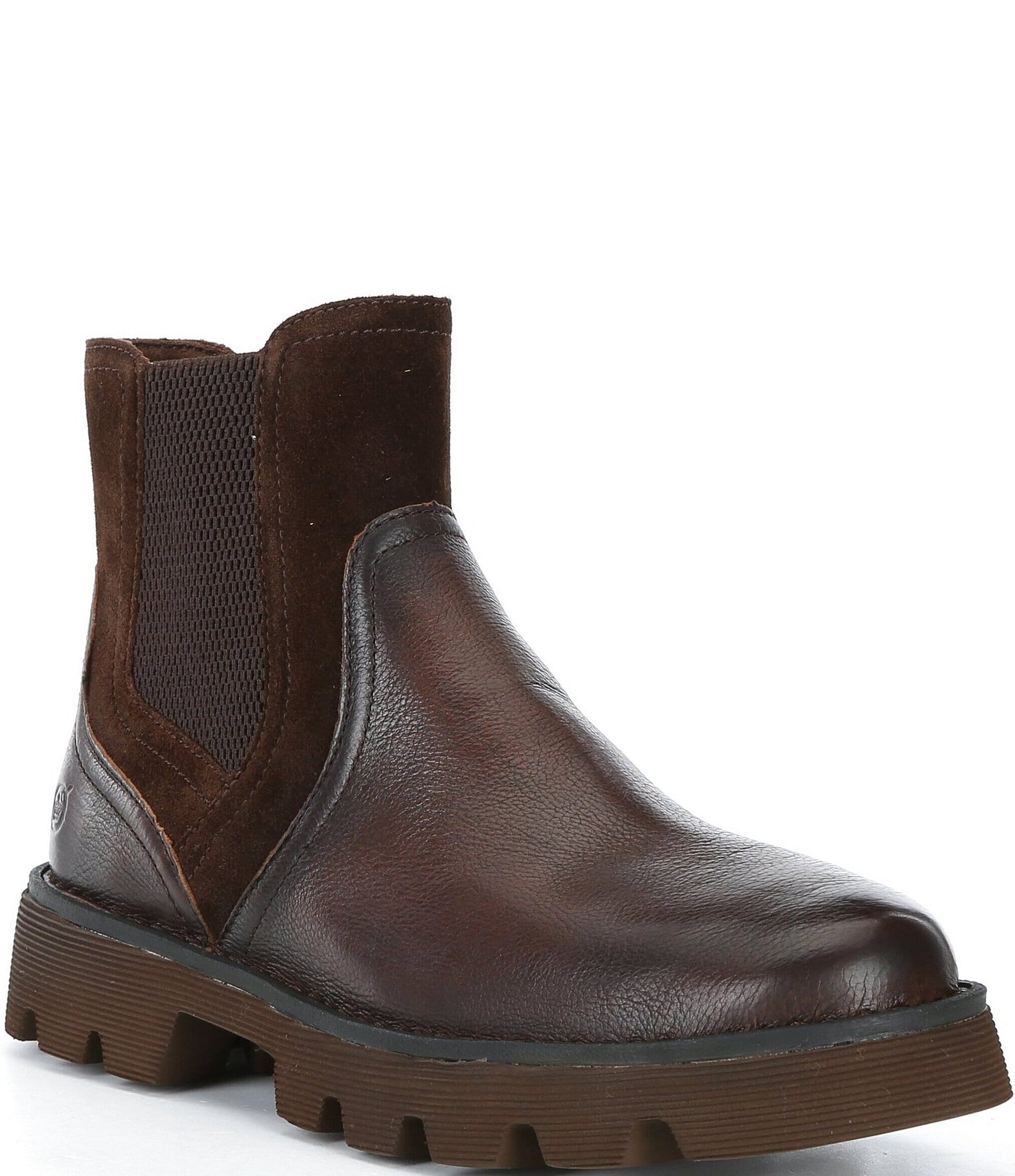 Born Skyway Leather Chelsea Lug Booties