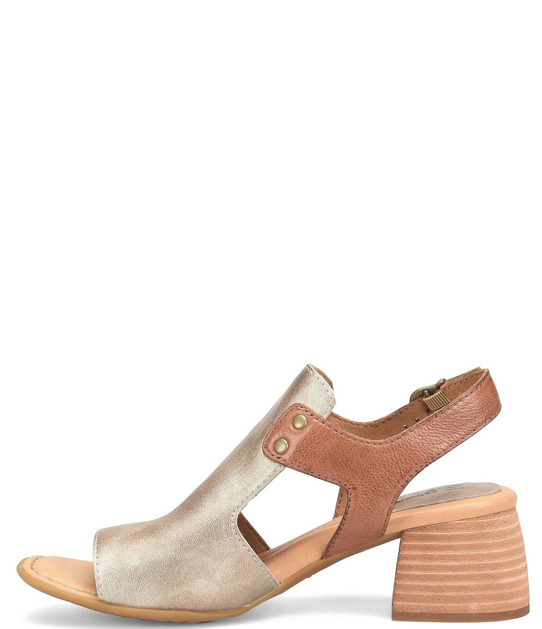 Born Sylvie Leather Peep Toe Slingback Shooties