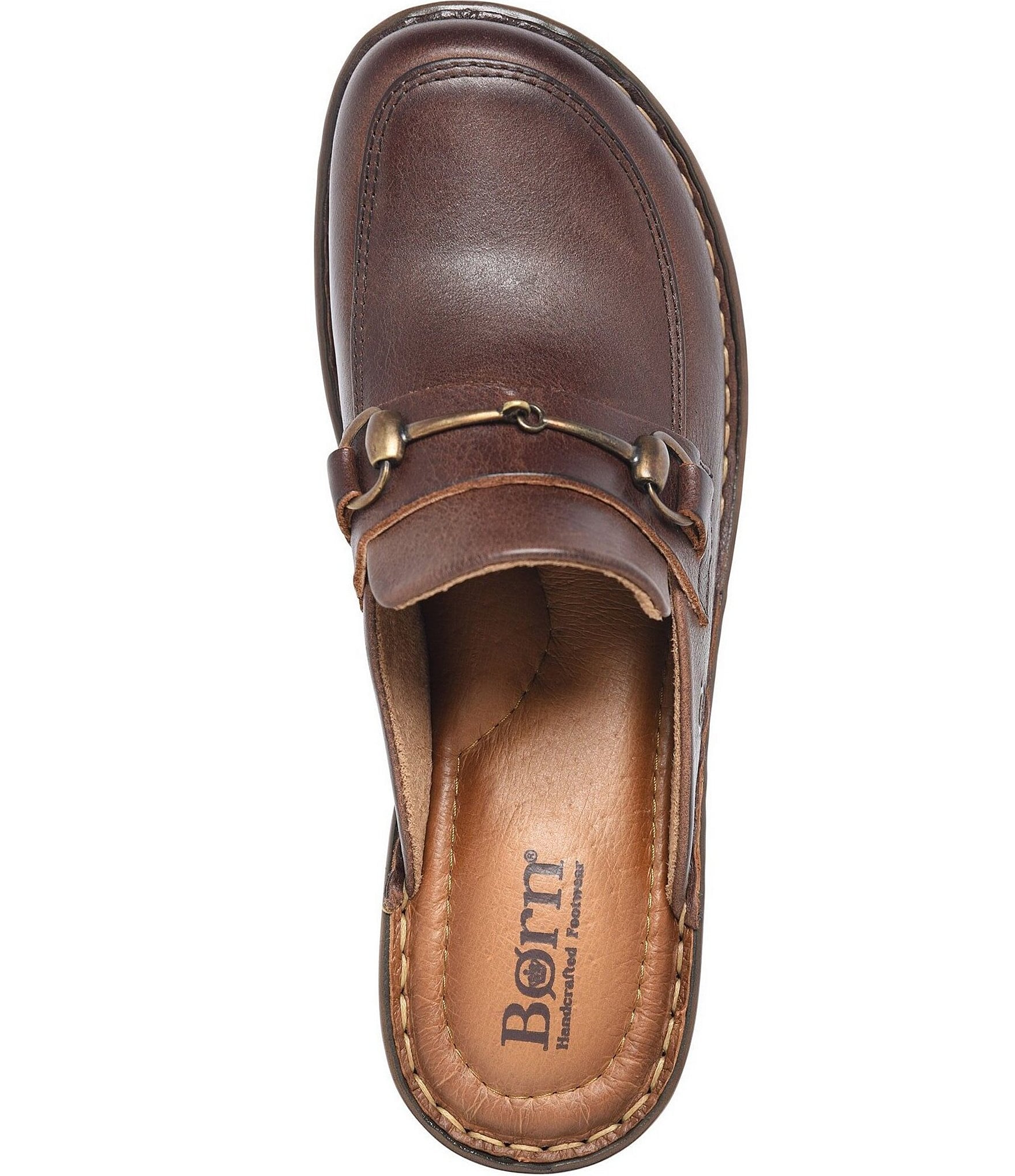 Born Tally Leather Bit Buckle Loafer Clogs