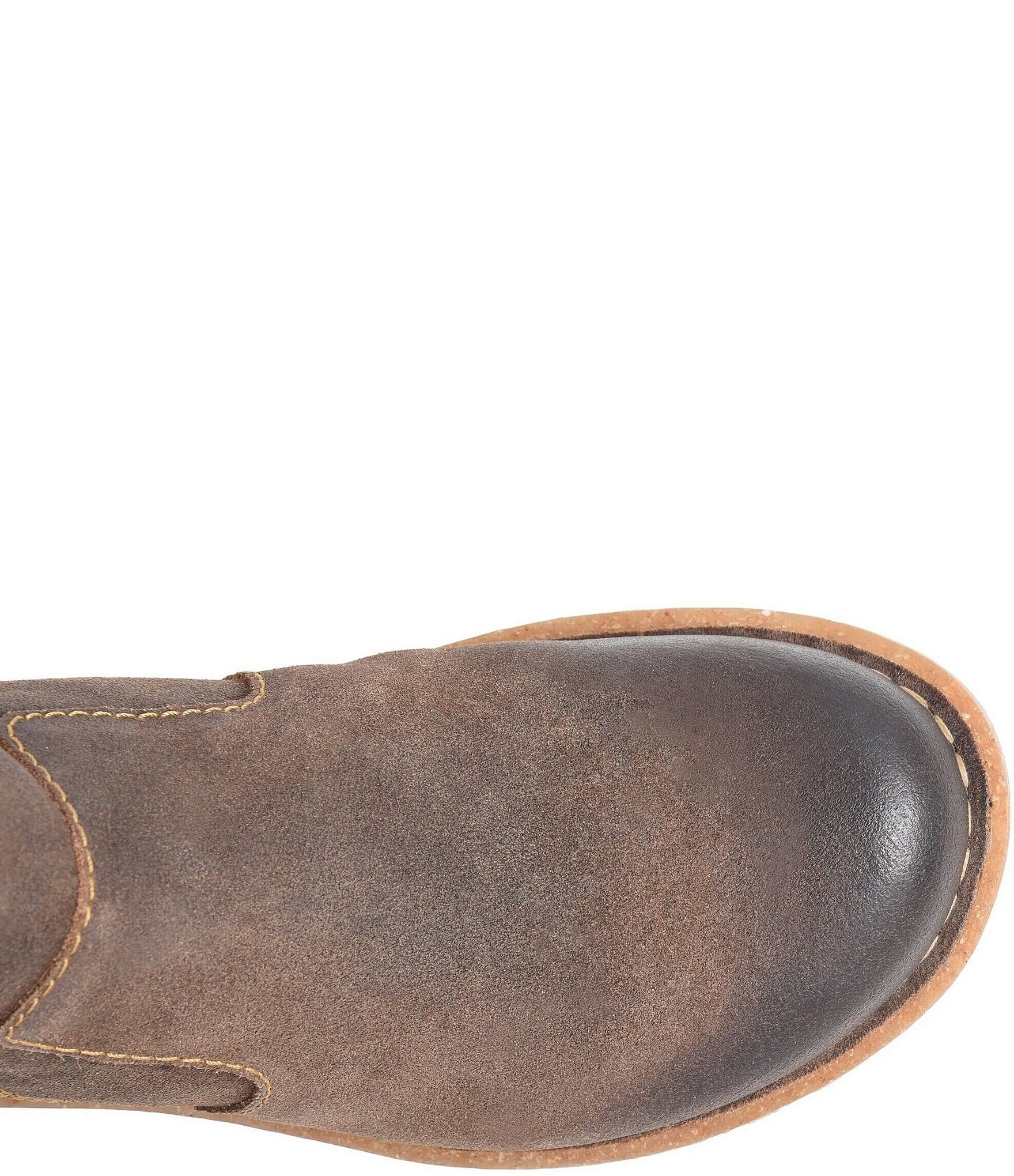 Born Thia Distressed Leather Dual Zip Ankle Booties