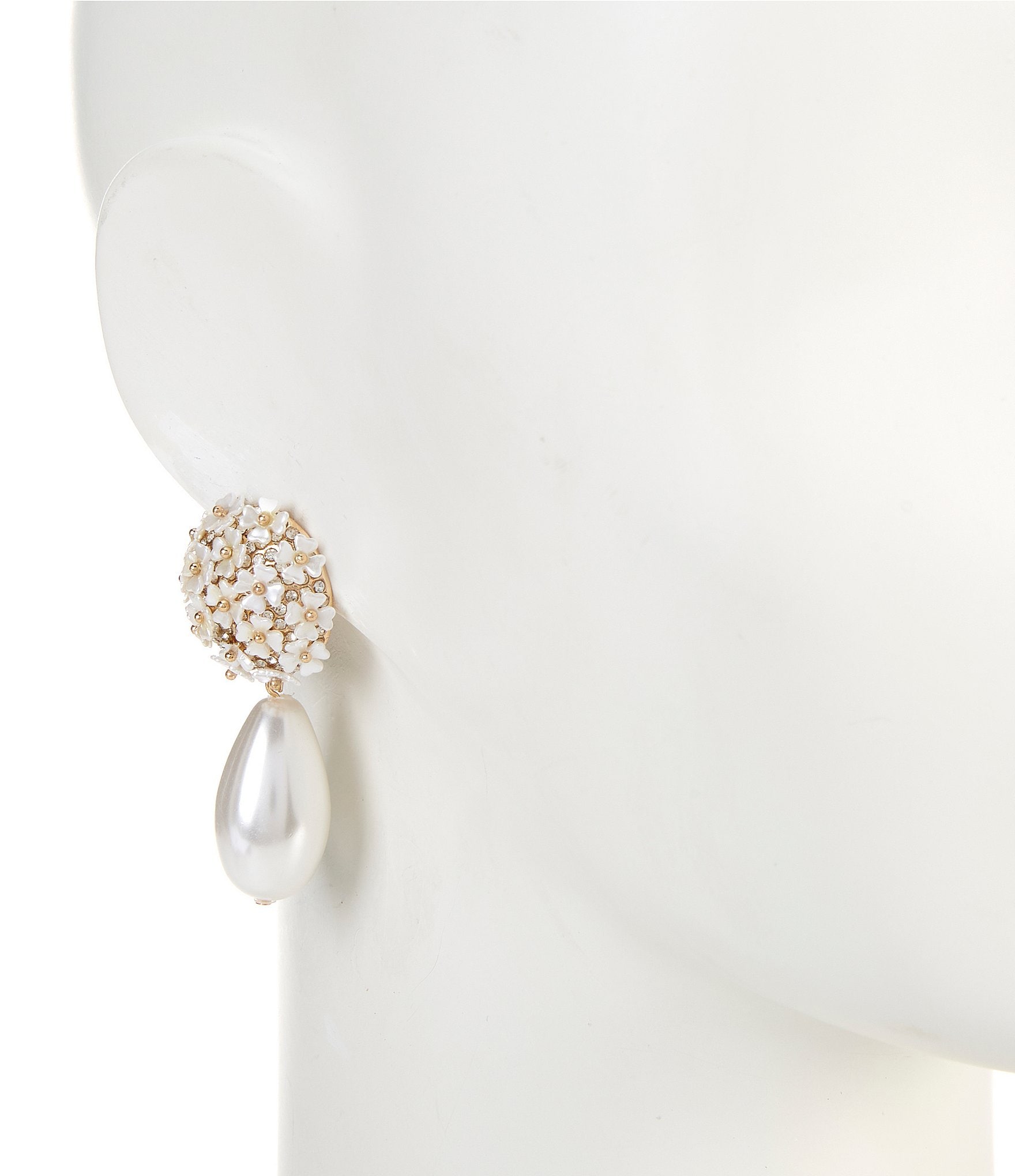 Borrowed & Blue by Southern Living Flower Pearl Drop Earrings