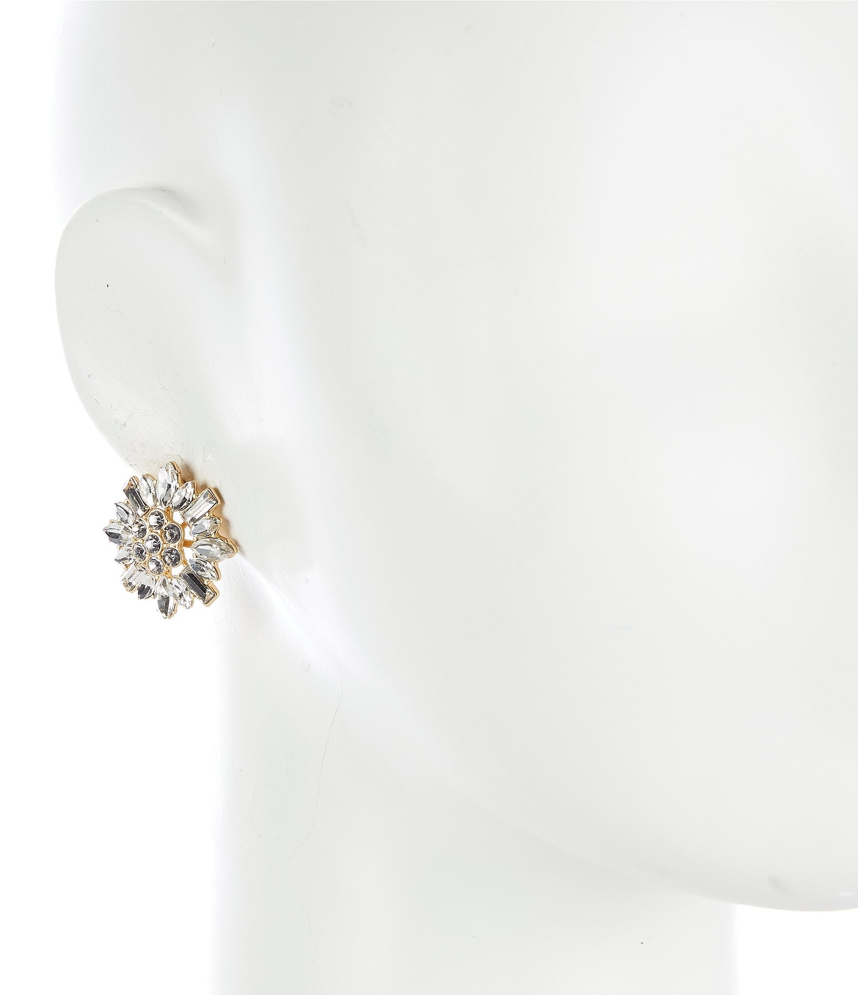 Borrowed & Blue by Southern Living Stone Flower Crystal Stud Earrings