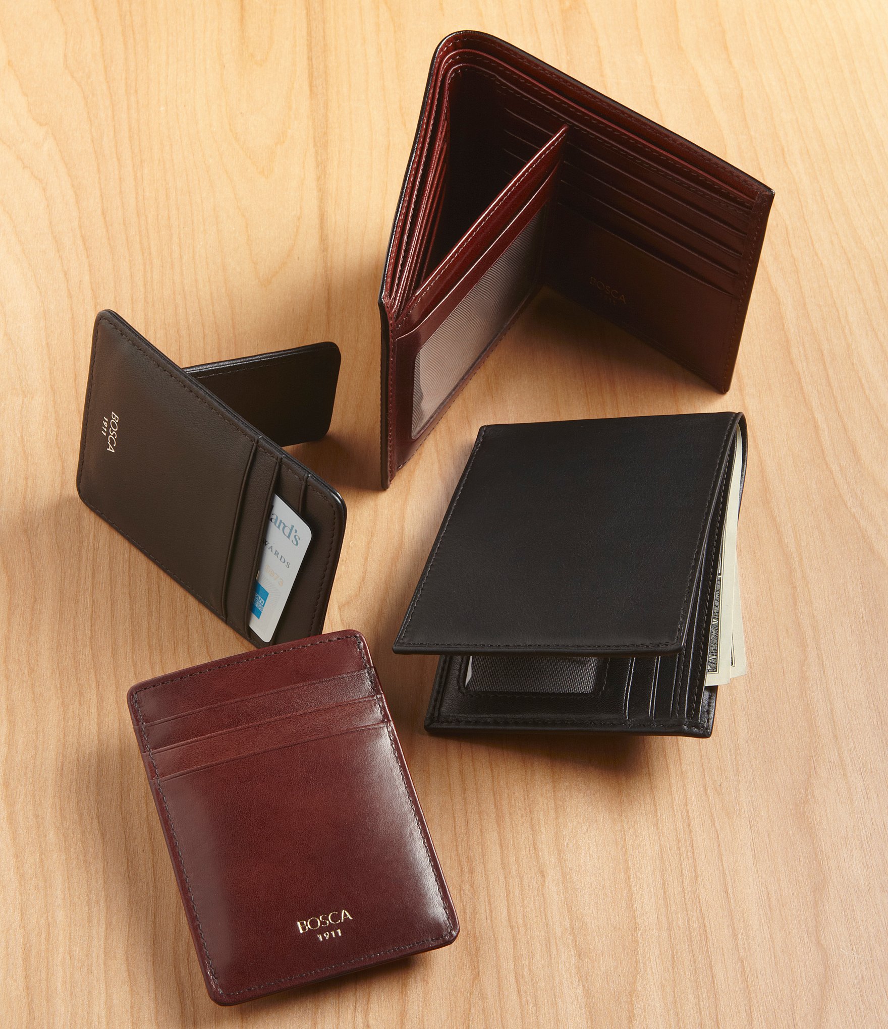 Bosca Deluxe Front-Pocket with Clip Wallet