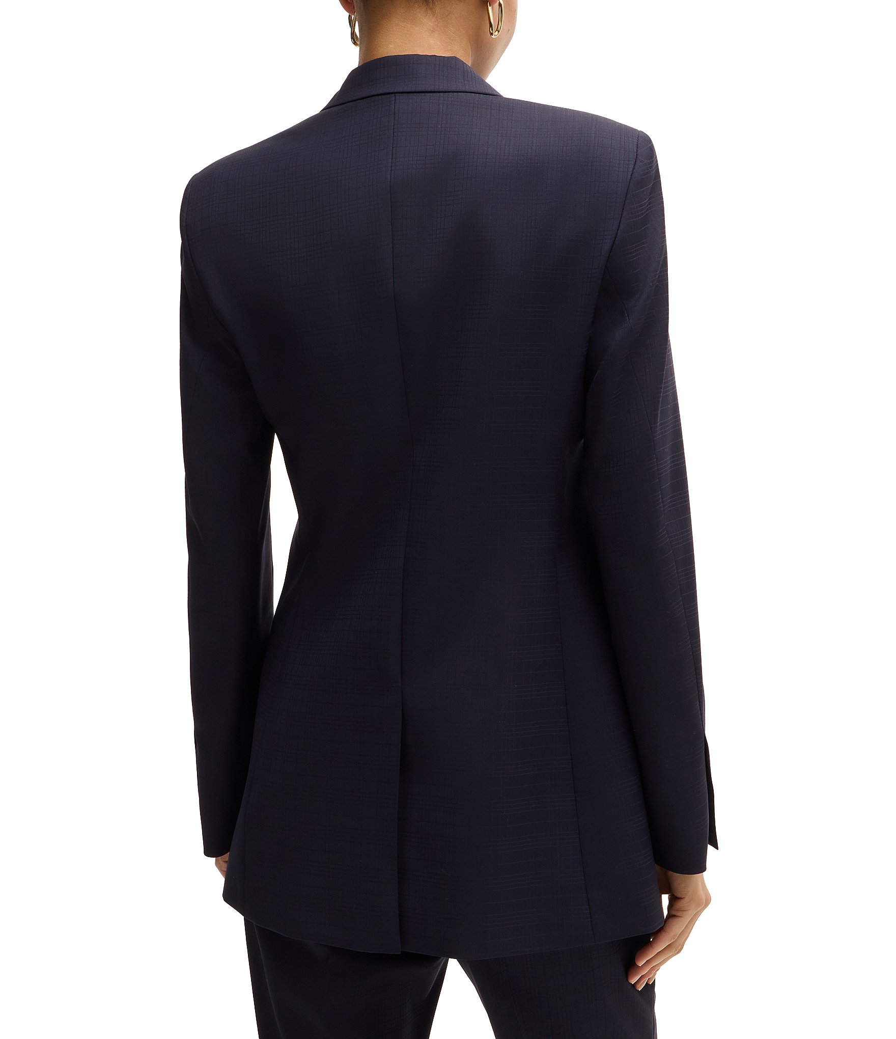 BOSS by Hugo Boss Janeri 3 Wool Notch Lapel Collar Long Sleeve One-Button Blazer