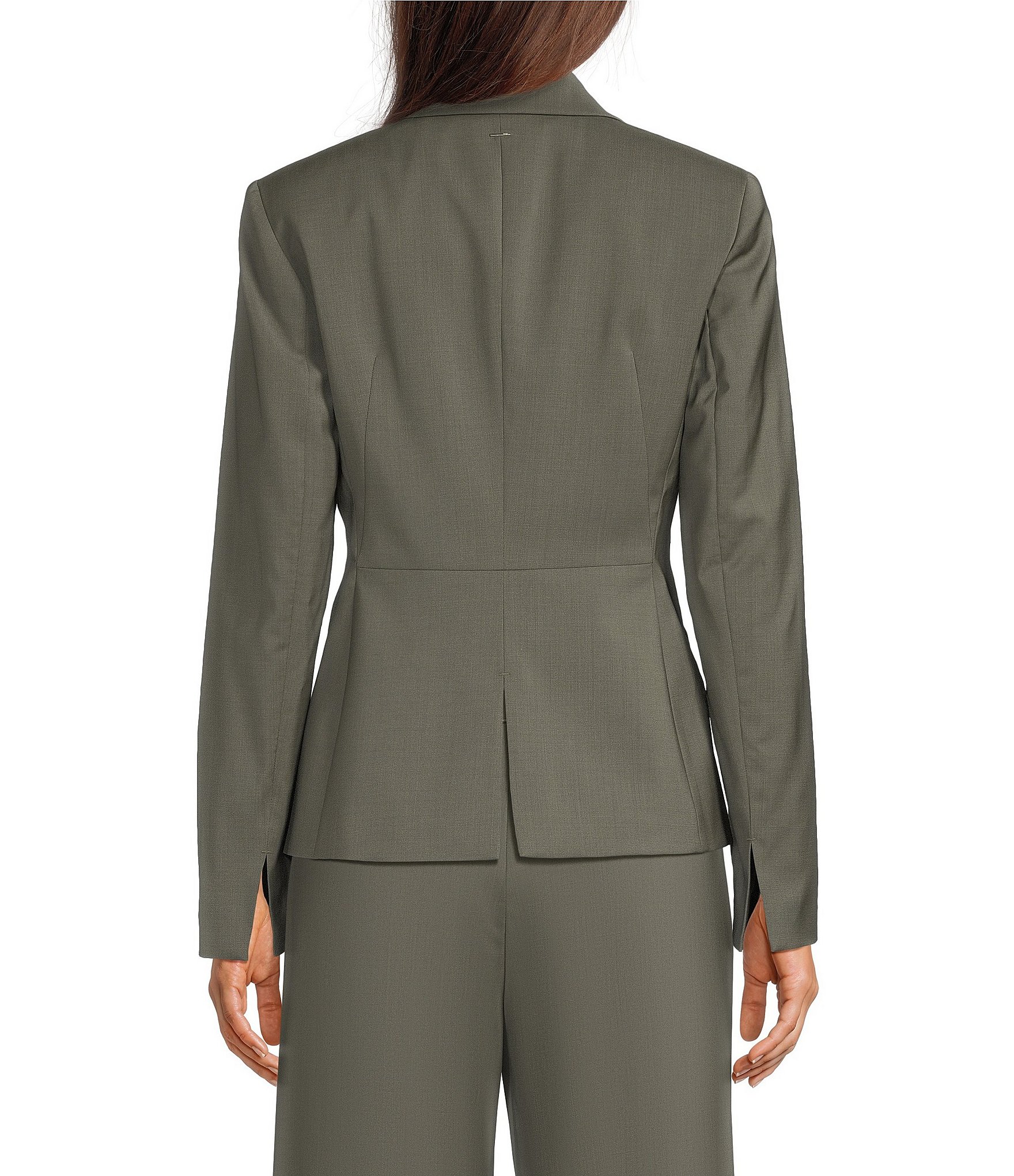 BOSS by Hugo Boss Jiah Wool Notch Lapel Collar Long Sleeve One-Button Coordinating Blazer