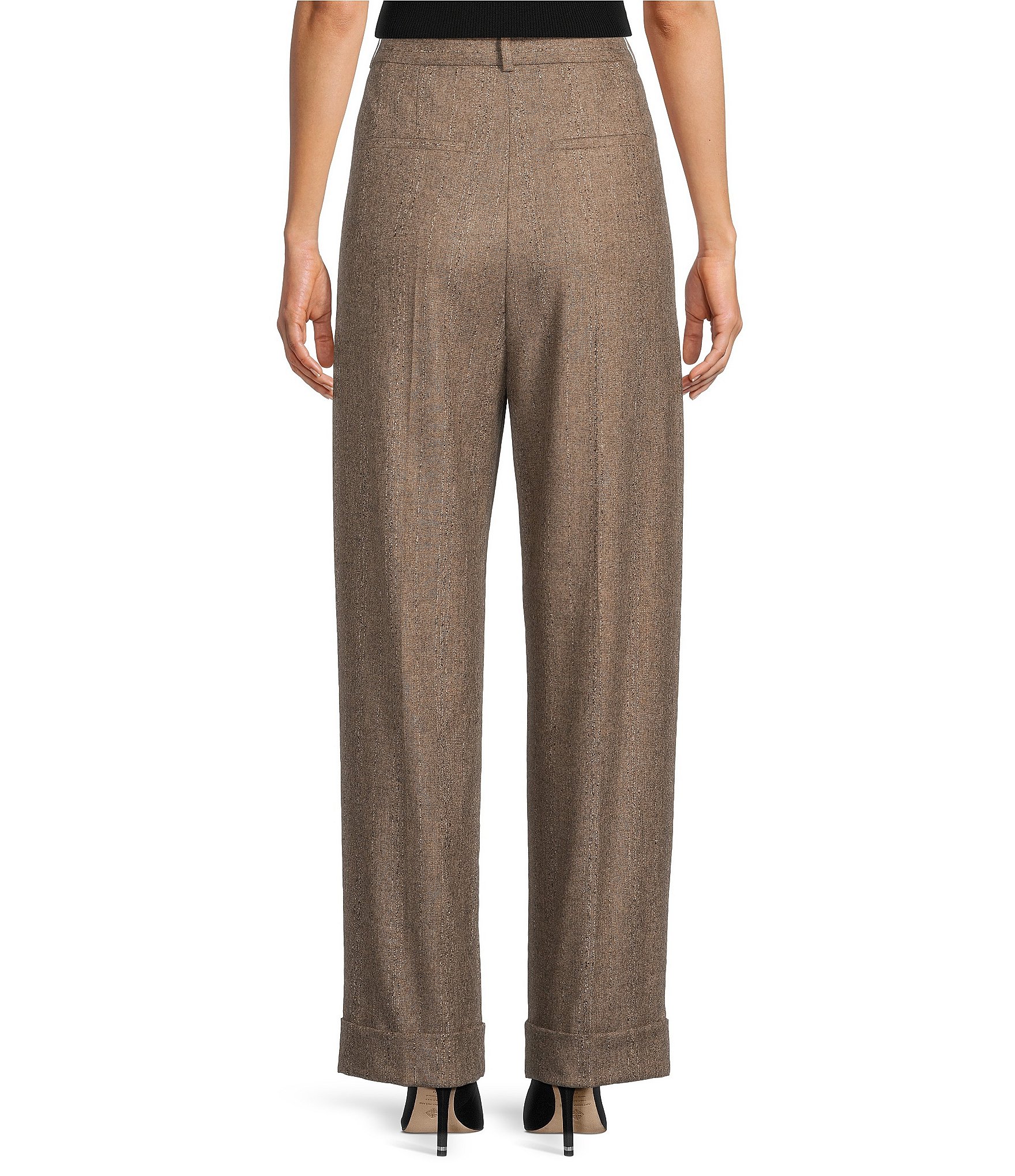 BOSS by Hugo Boss Tornara Woven Straight Turned-Up Hem Trouser Pant