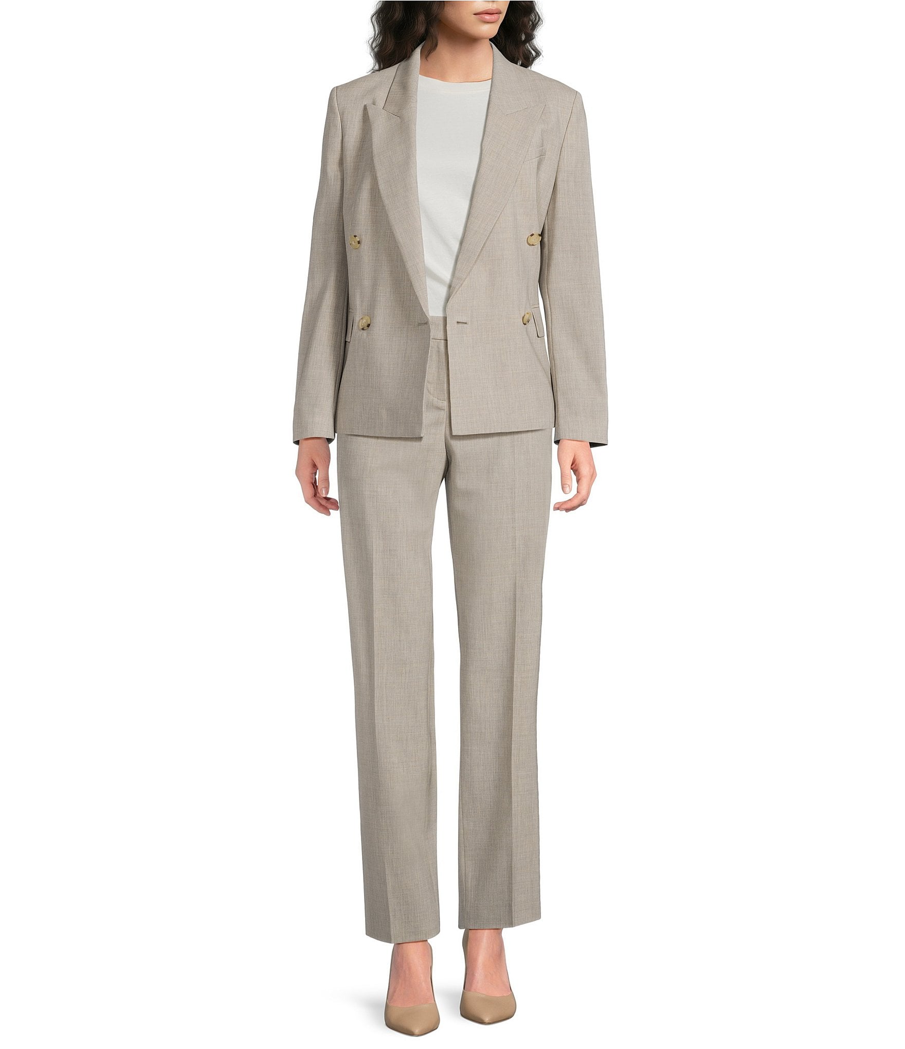 BOSS By Hugo Boss Virgin Wool Peak Lapel Long Sleeve Blazer