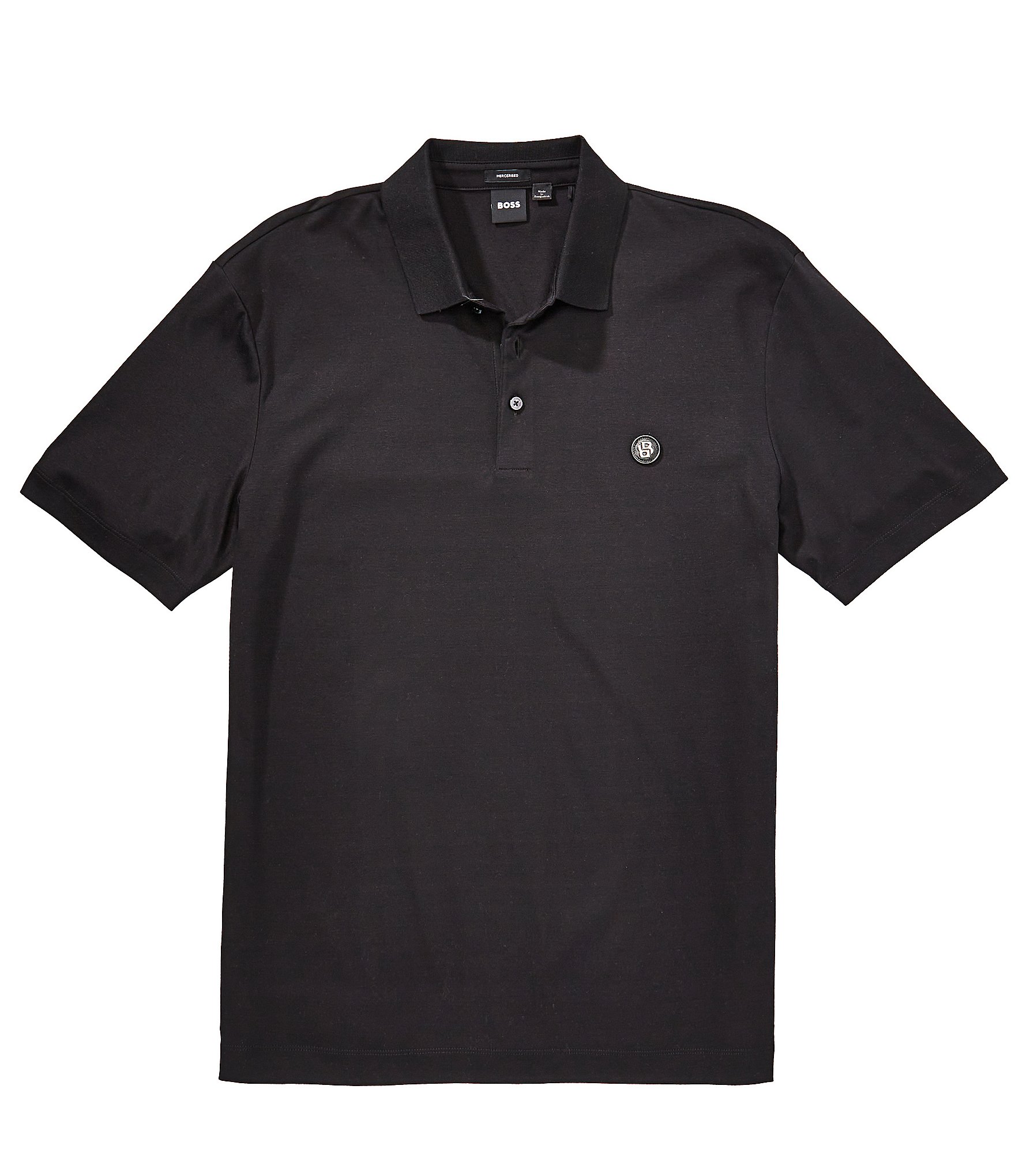 boss black dress shirts BOSS Easy-iron Slim-fit shirt in cotton poplin, Men, Size: 14.5, Black