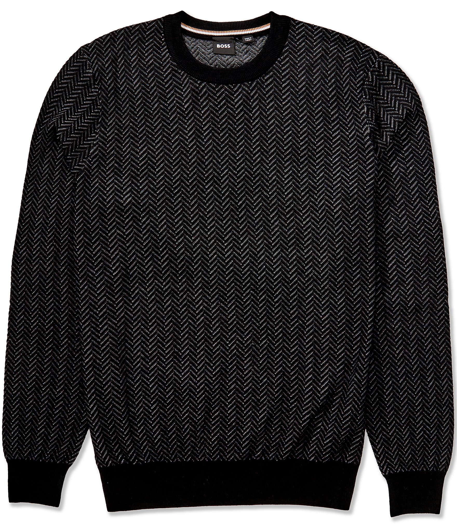 BOSS Habito Herringbone Pattern Sweater