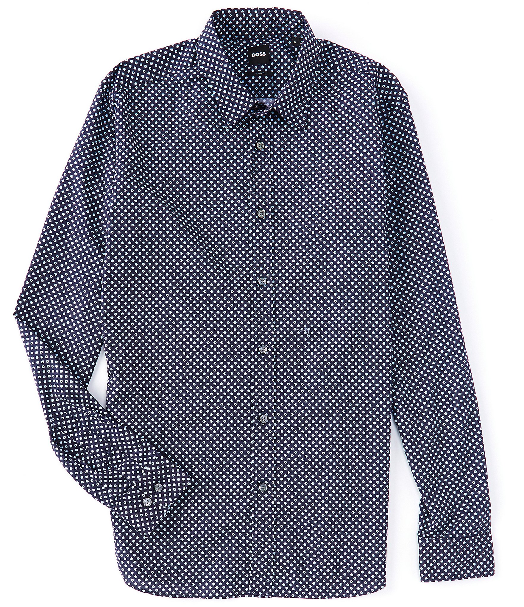 BOSS Slim-Fit Roger Long-Sleeve Printed Woven Shirt | Dillard's