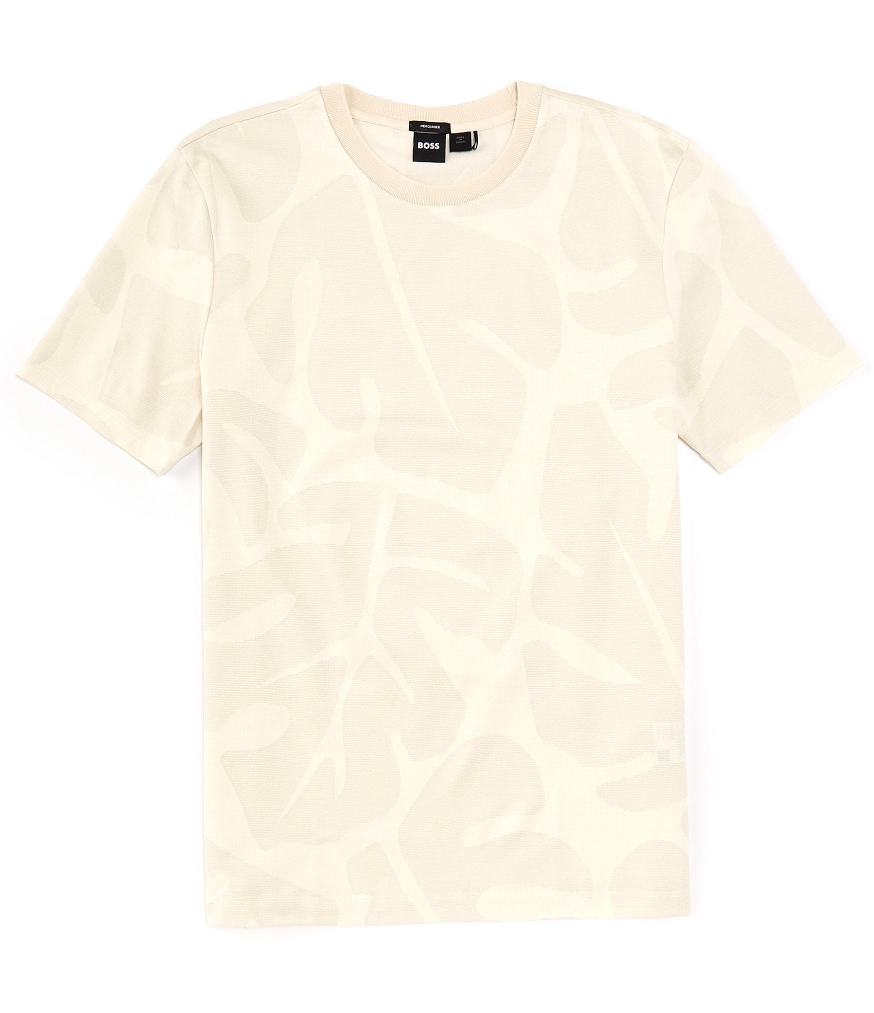 BOSS Thompson 08 Short Sleeve Tonal Tropical Print T-Shirt