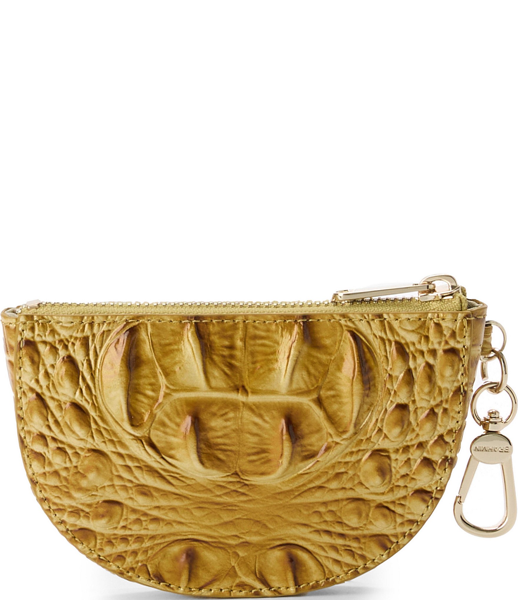 BRAHMIN Ombre Melbourne Collection Golden Rod Britt Coin Holder