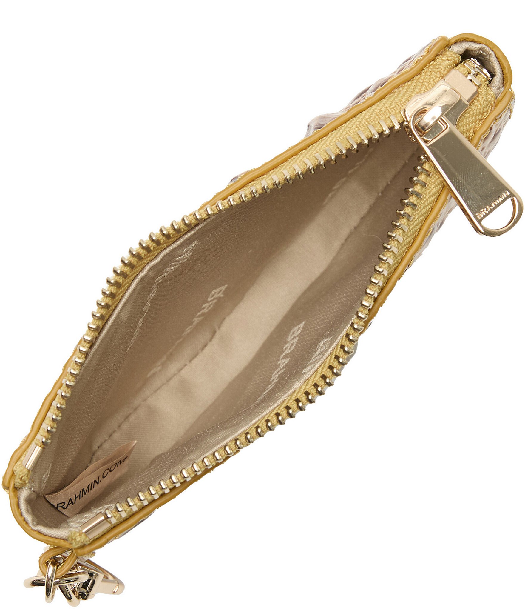 BRAHMIN Ombre Melbourne Collection Golden Rod Britt Coin Holder