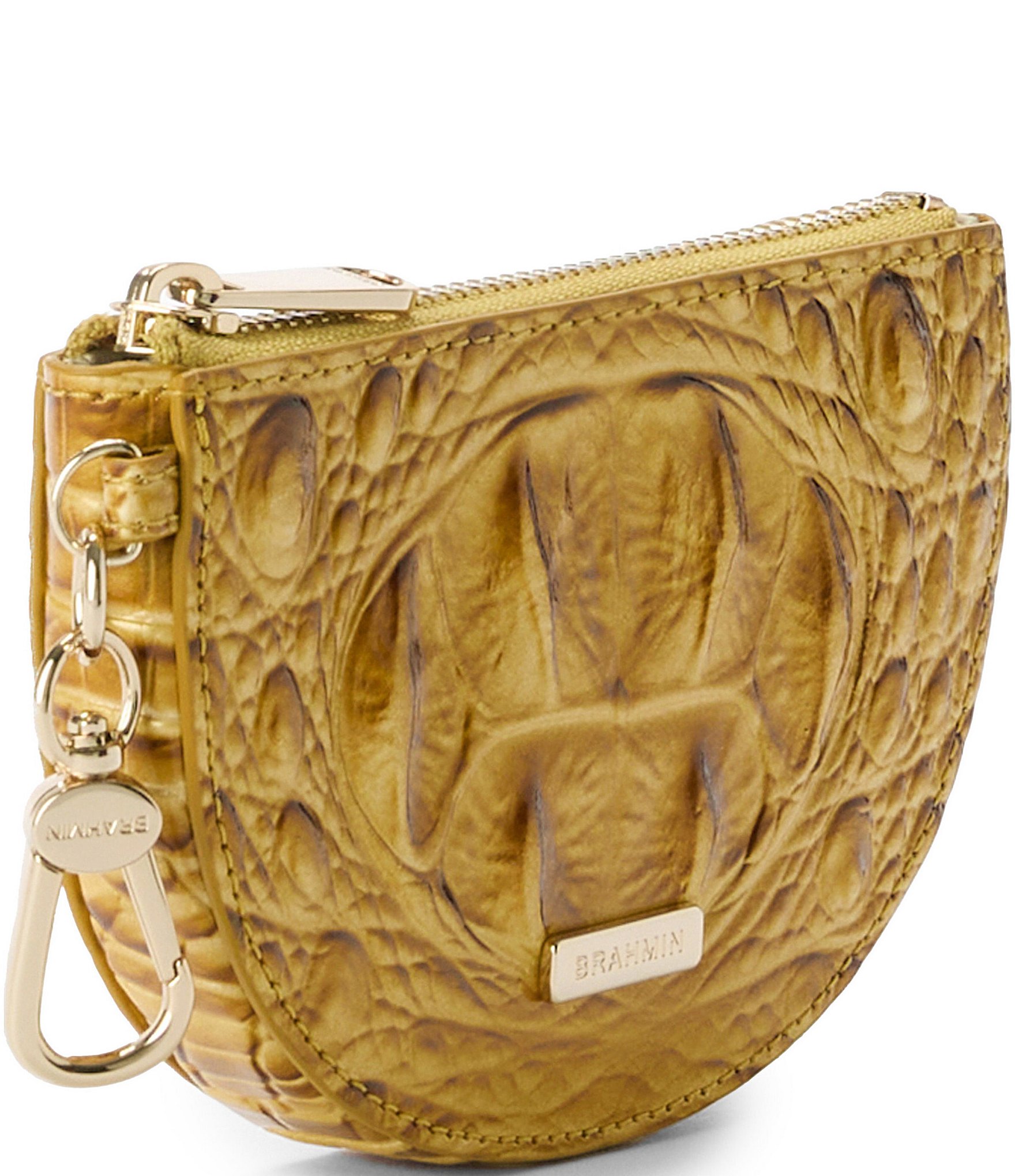 BRAHMIN Ombre Melbourne Collection Golden Rod Britt Coin Holder