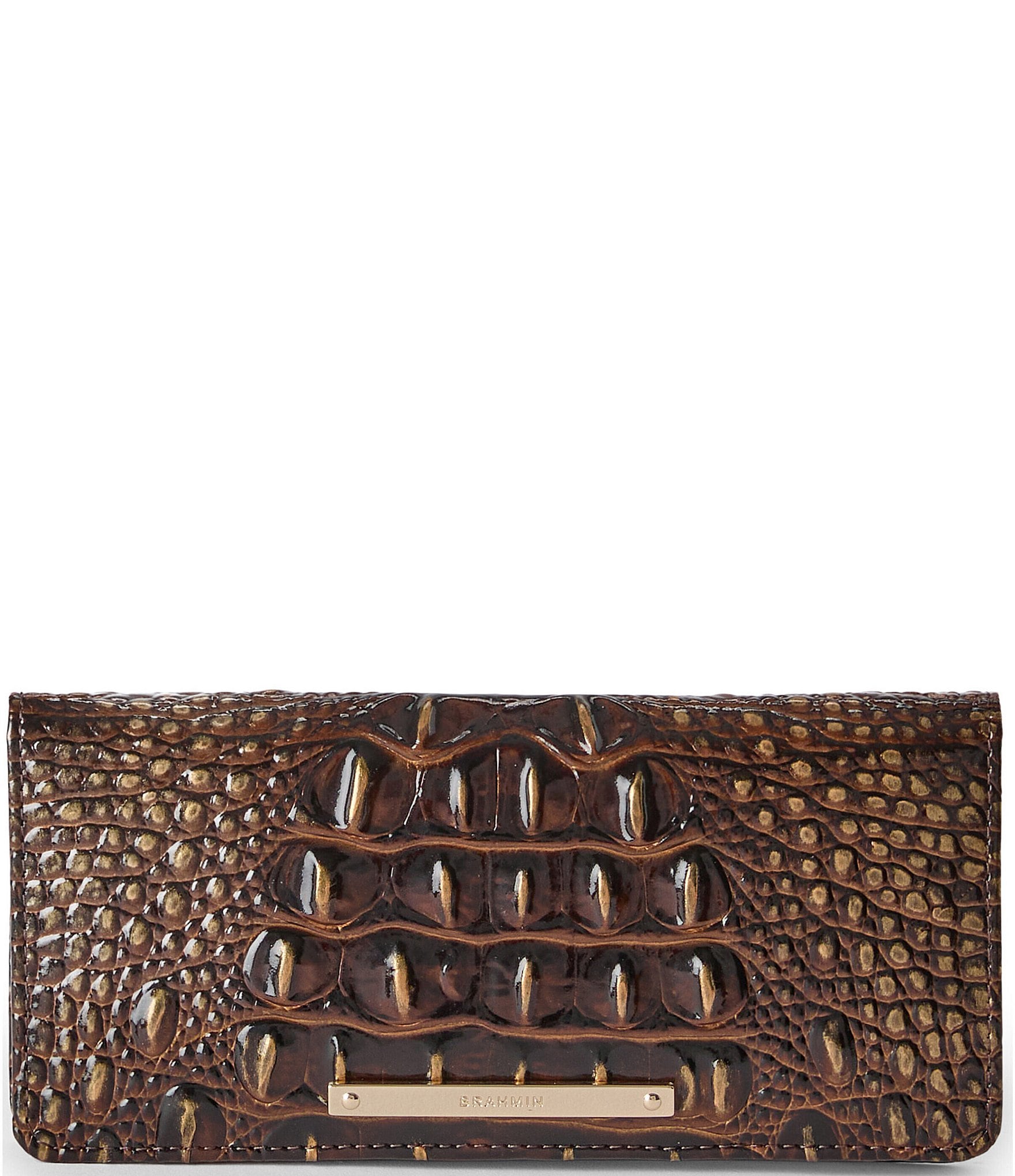 BRAHMIN Ady Melbourne Collection Chocolate Bifold Wallet