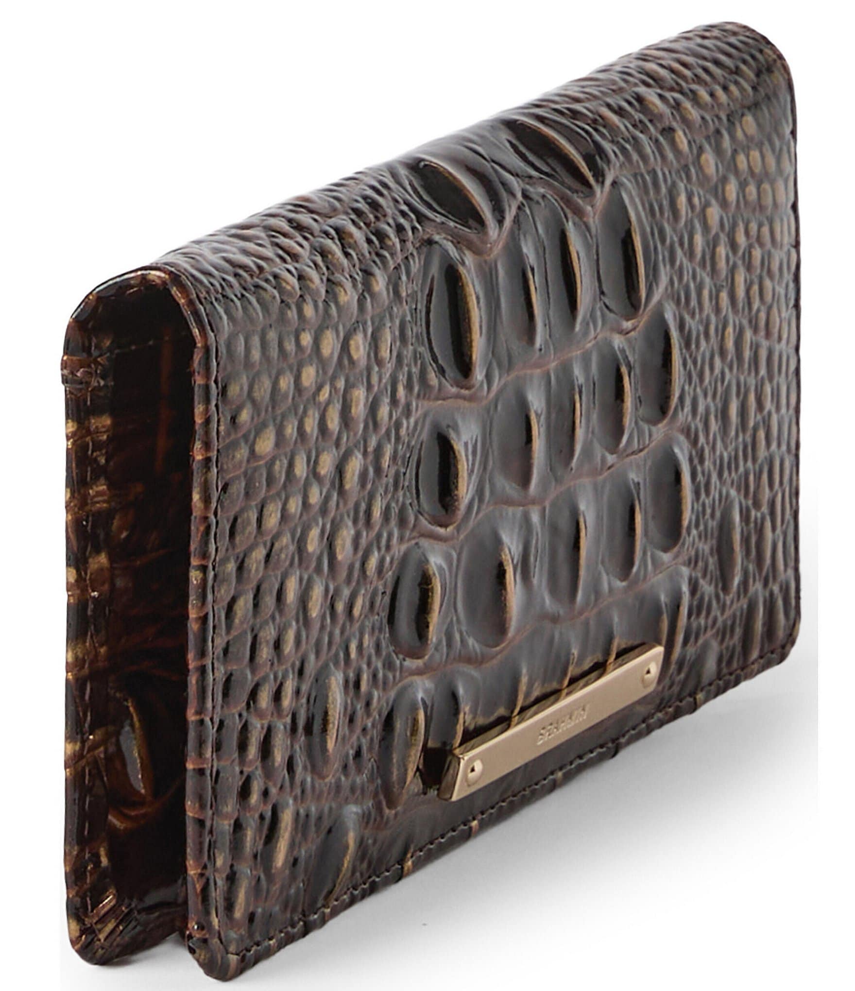 BRAHMIN Ady Melbourne Collection Chocolate Bifold Wallet