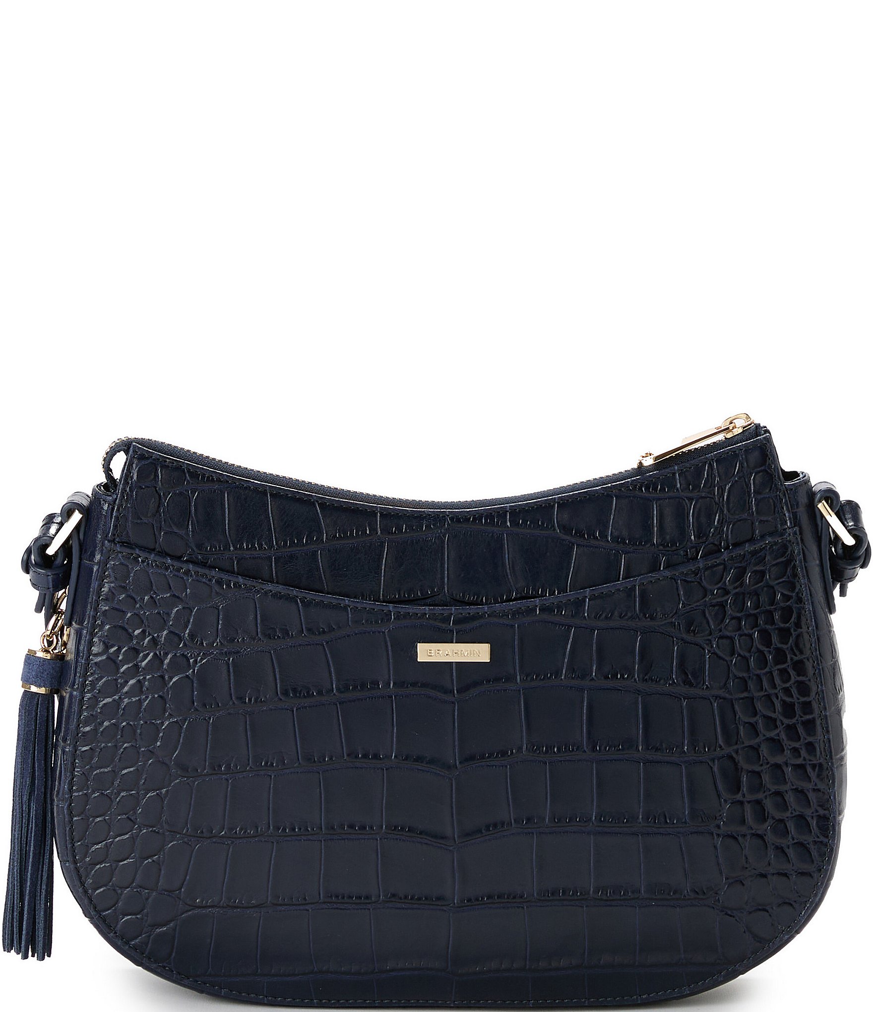 BRAHMIN Alamere Collection Navy Shayna Crossbody Bag