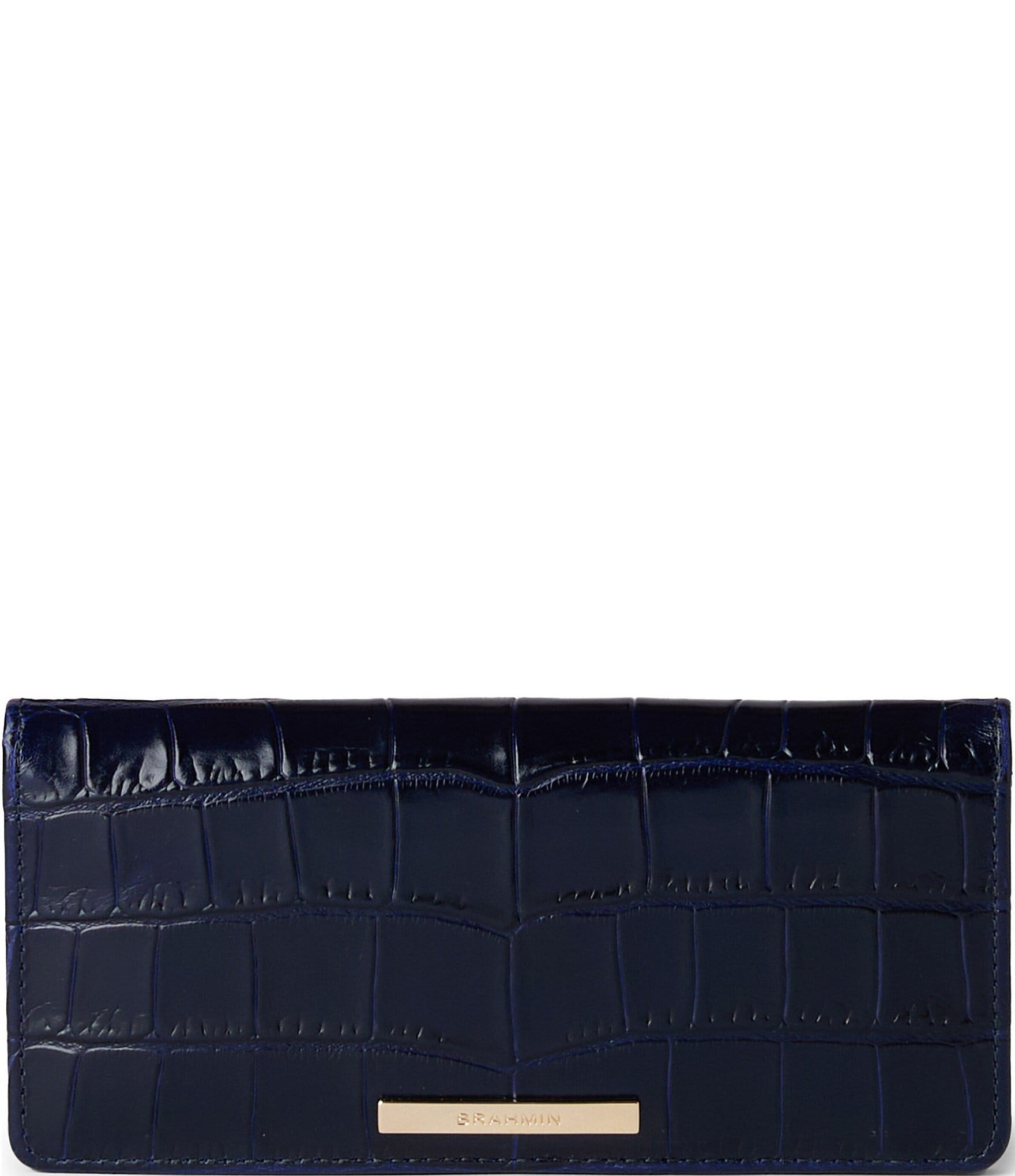 BRAHMIN Angora Collection Navy Ady Wallet