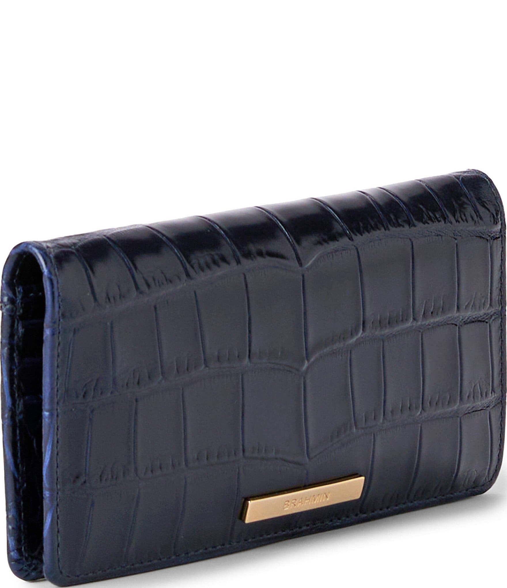 BRAHMIN Angora Collection Navy Ady Wallet