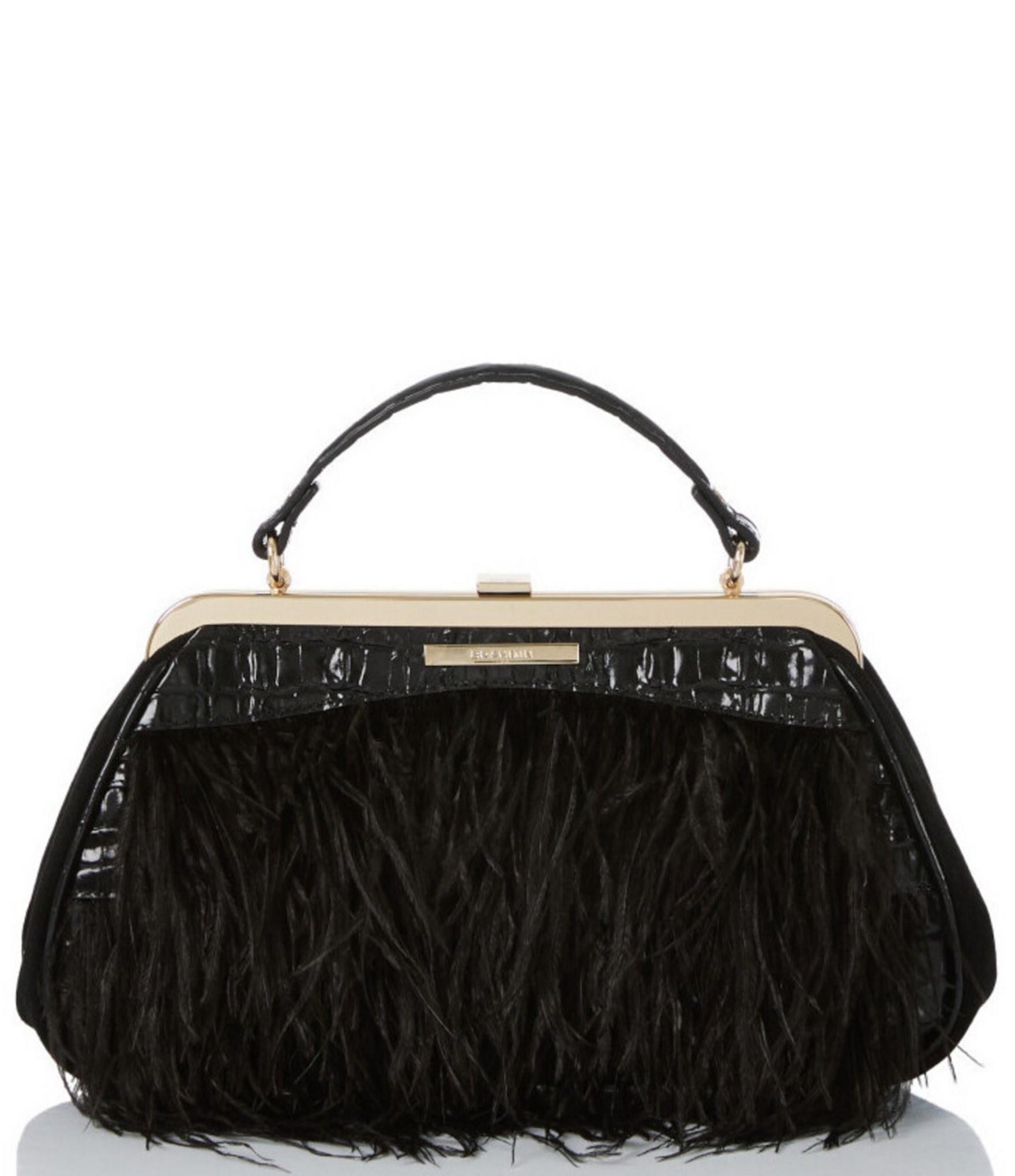 BRAHMIN Arabesque Collection Black Emmett Feather Crossbody Bag | Dillard's