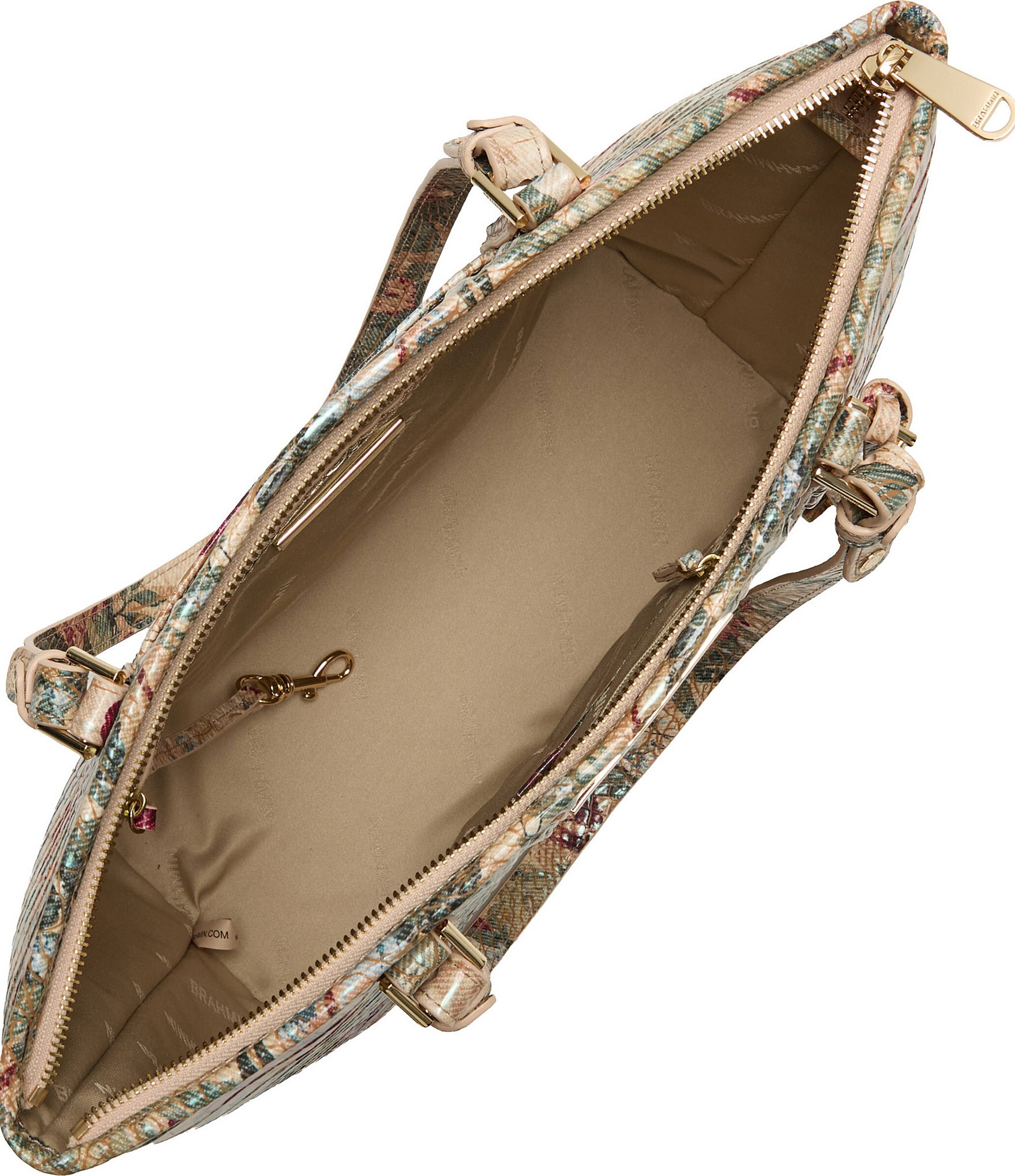 BRAHMIN Asher Melbourne Collection Heirloom Floral Garden Medium Tote Bag