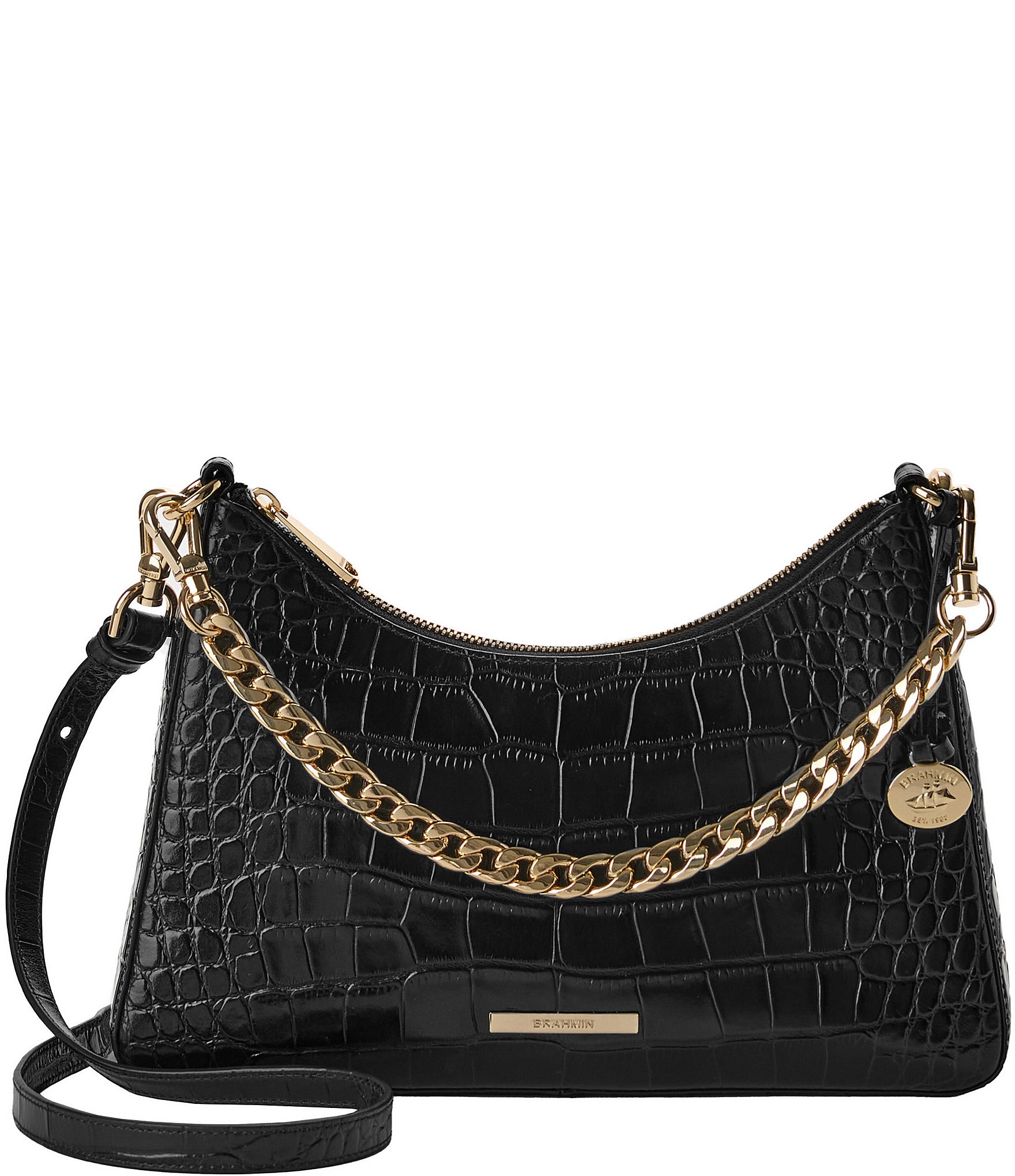 BRAHMIN Bedford Collection Black Mod Esme Shoulder Bag