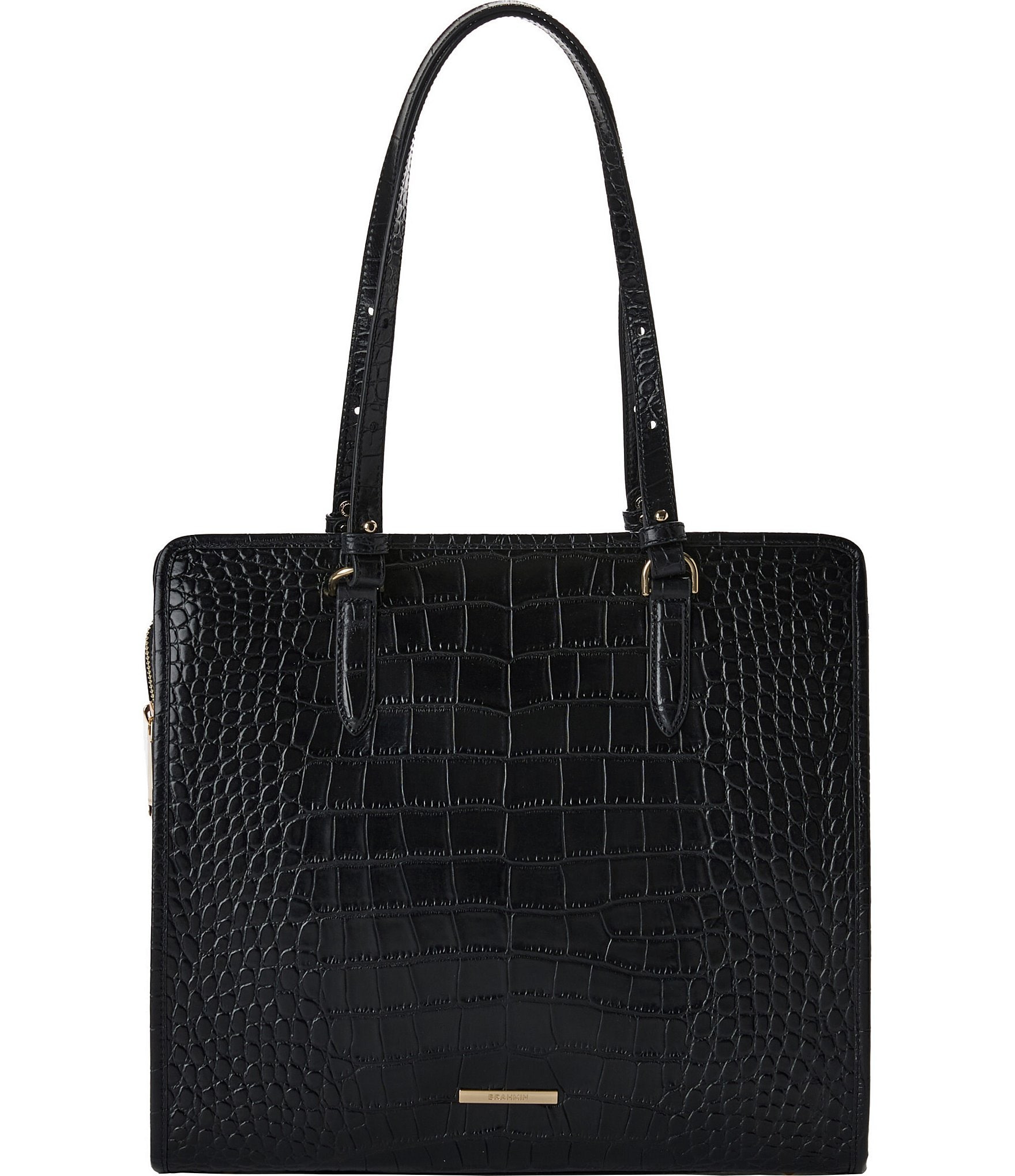 BRAHMIN Bedford Collection Black Tia Tote Bag