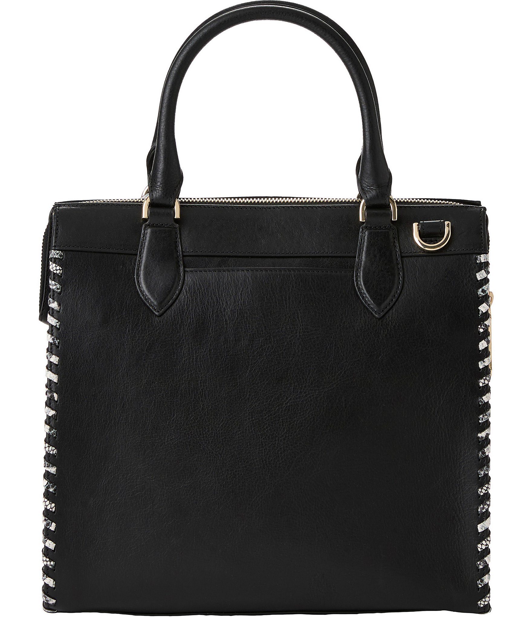 BRAHMIN Blazer Collection Black Caroline Satchel Bag