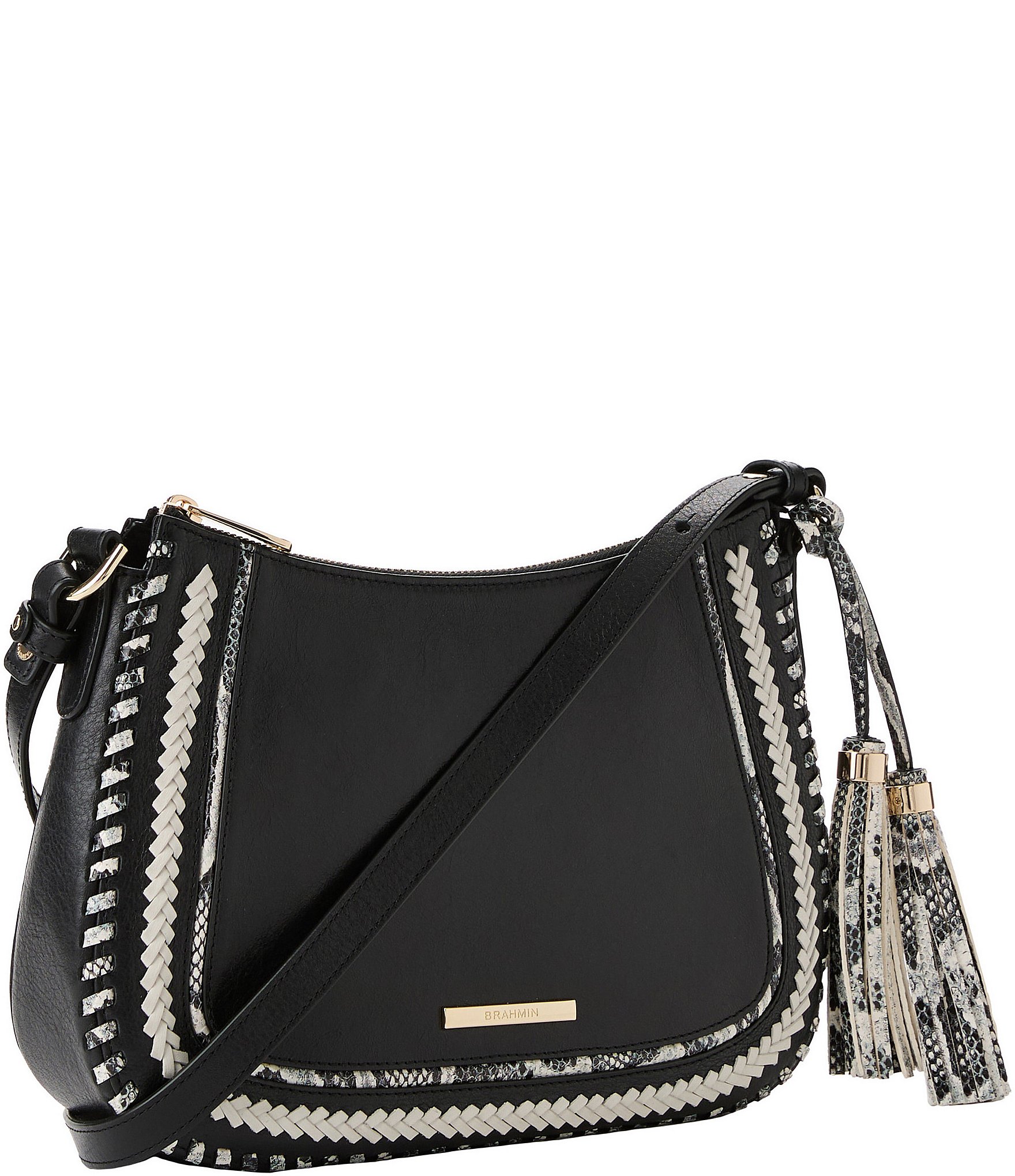 BRAHMIN Blazer Collection Black Shayna Crossbody Bag